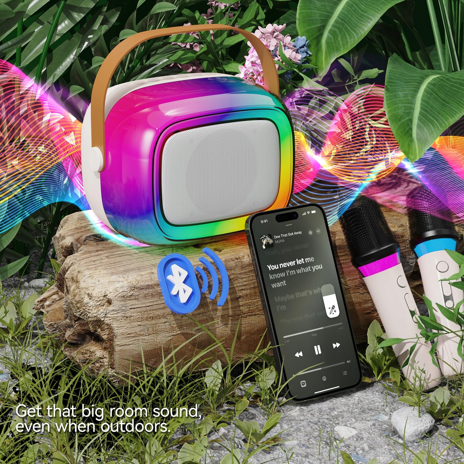 GUYUCOM Karaoke Zestaw Bluetooth Dla Dzieci i Dorosłych Z Mikrofonami — miniatura 5