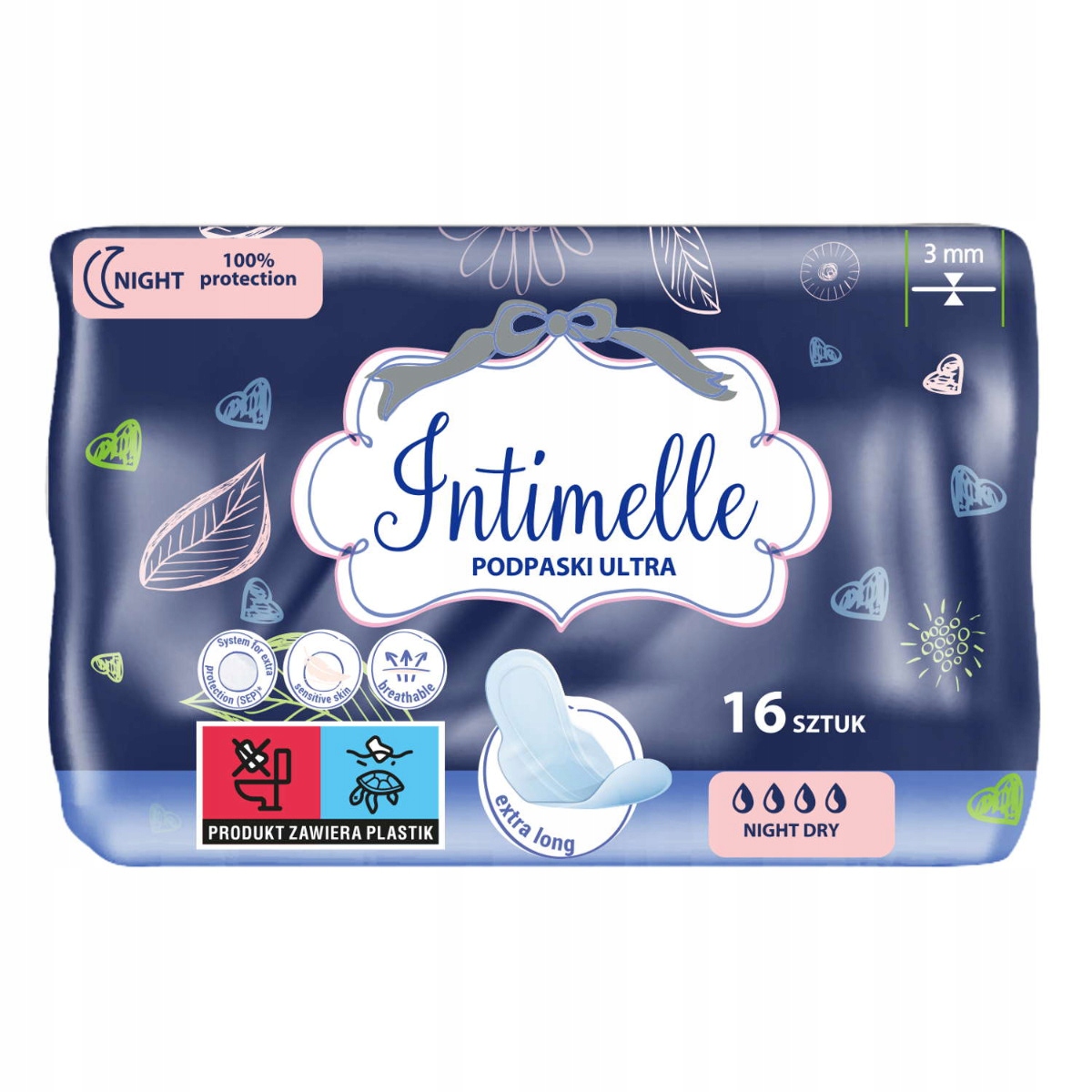 

Intimelle Ultra Night Podpaski Higieniczne 16 szt.