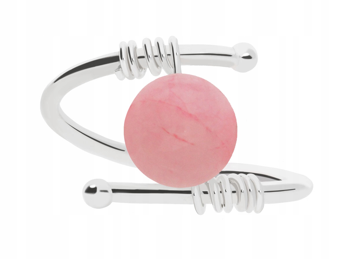 

Srebrny pierścionek różowy jadeit rozmiar 14 / 54