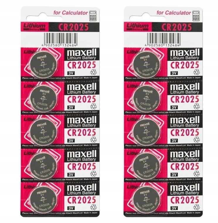 

10x Bateria Litowa Maxell Cr 2025 3V 2x5szt. Japan