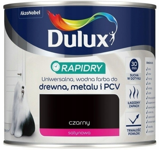 

Dulux Rapidry Farba Do Drewna I Metalu Czarny 0,4L