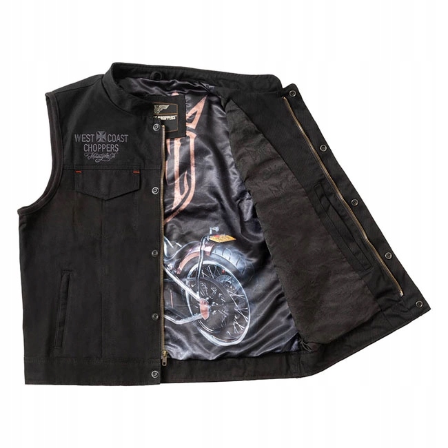Motocyklová vesta West Coast Choppers Dominator Canvas Moto
