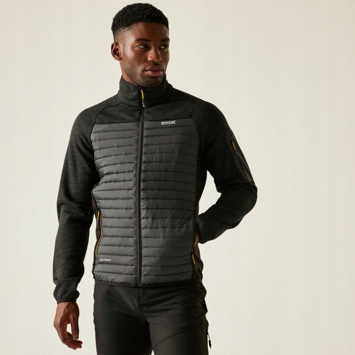 Pánská hybridní bunda Regatta Ceden šedá/černá L