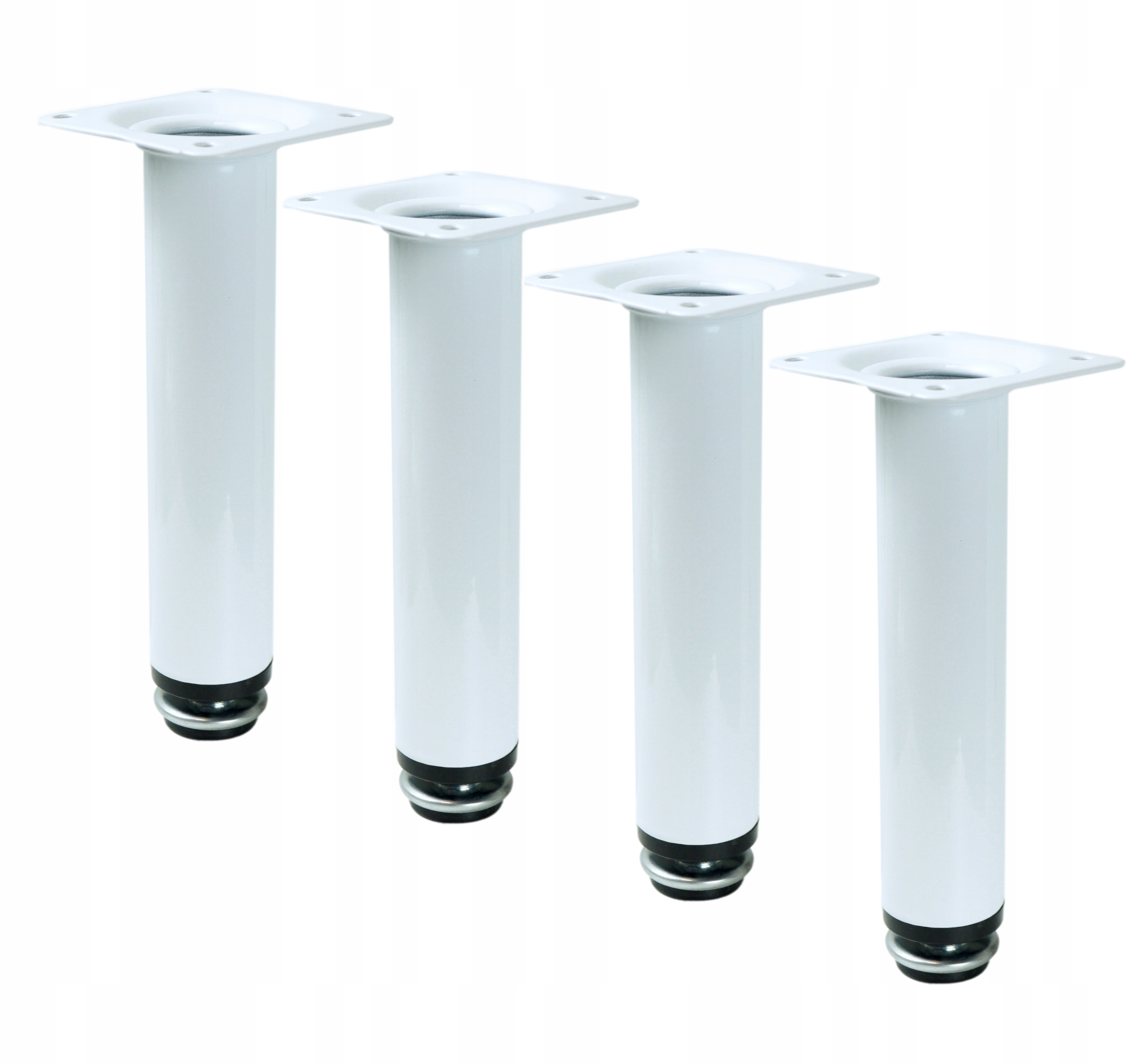 

Noga stalowa, regulowana z blachą, biała, 15 cm