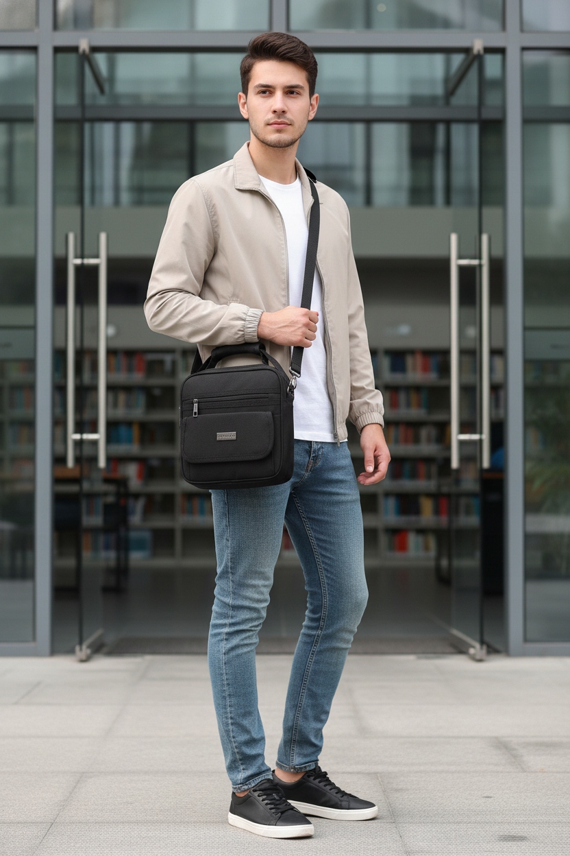 SASZETKA MĘSKA LISTONOSZKA PRZEWIESZANA 30x25x15 NA RAMIĘ MĘSKA VELTINO Kod producenta 1965