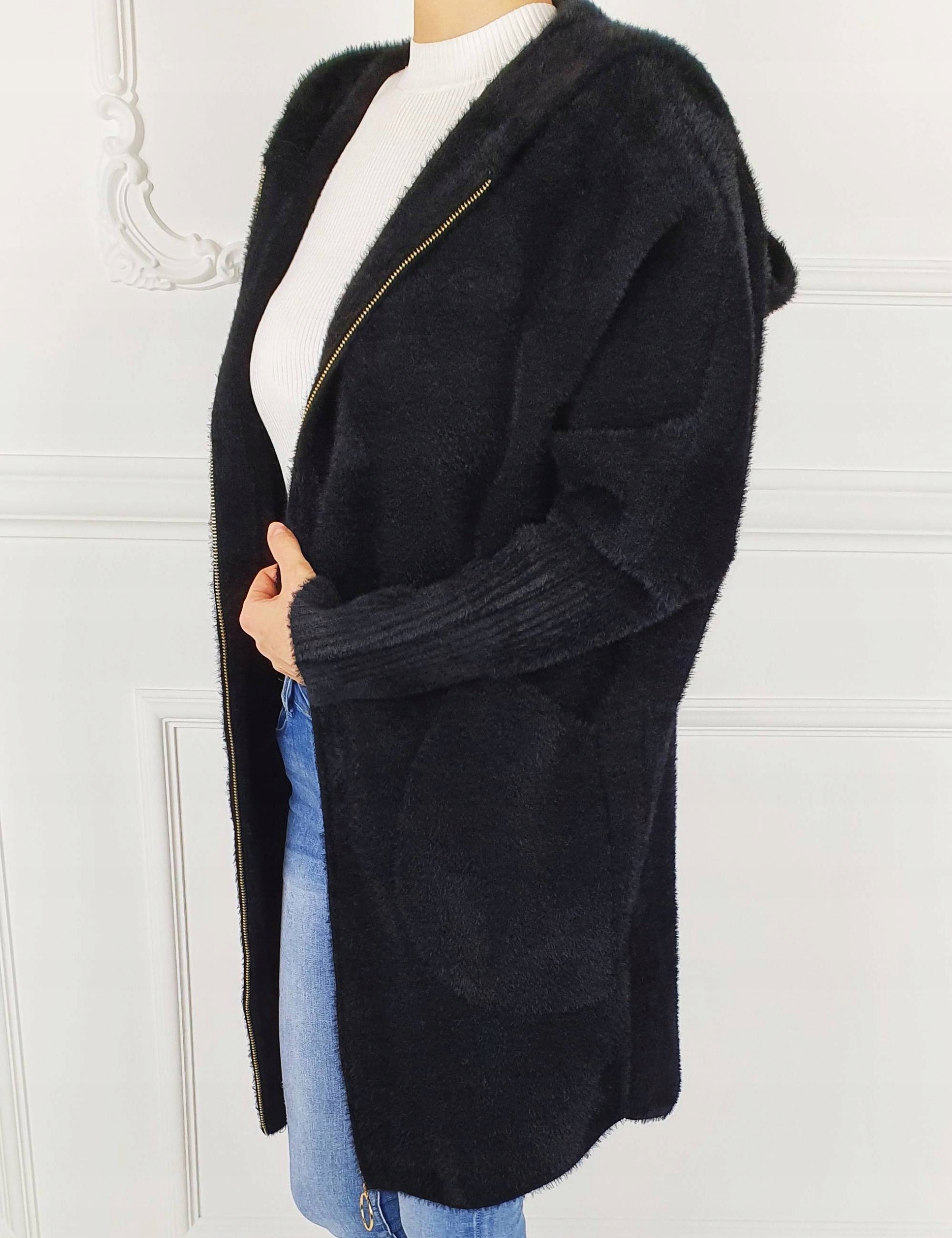 ALPAKA PŁASZCZ DAMSKI WEŁNA KAPTUR KOLORY - ZAMEK Marka inna