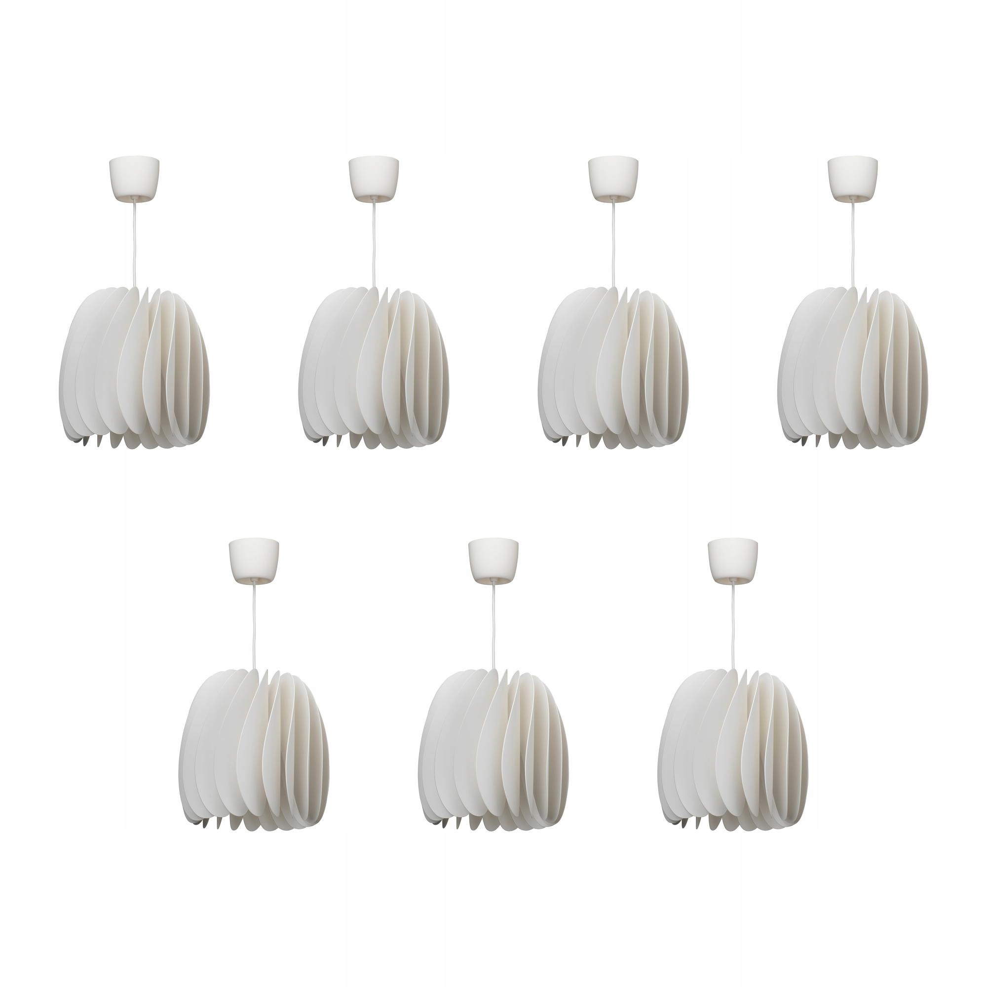 7 szt. Lampa wisząca Skymningen biały 42 cm design