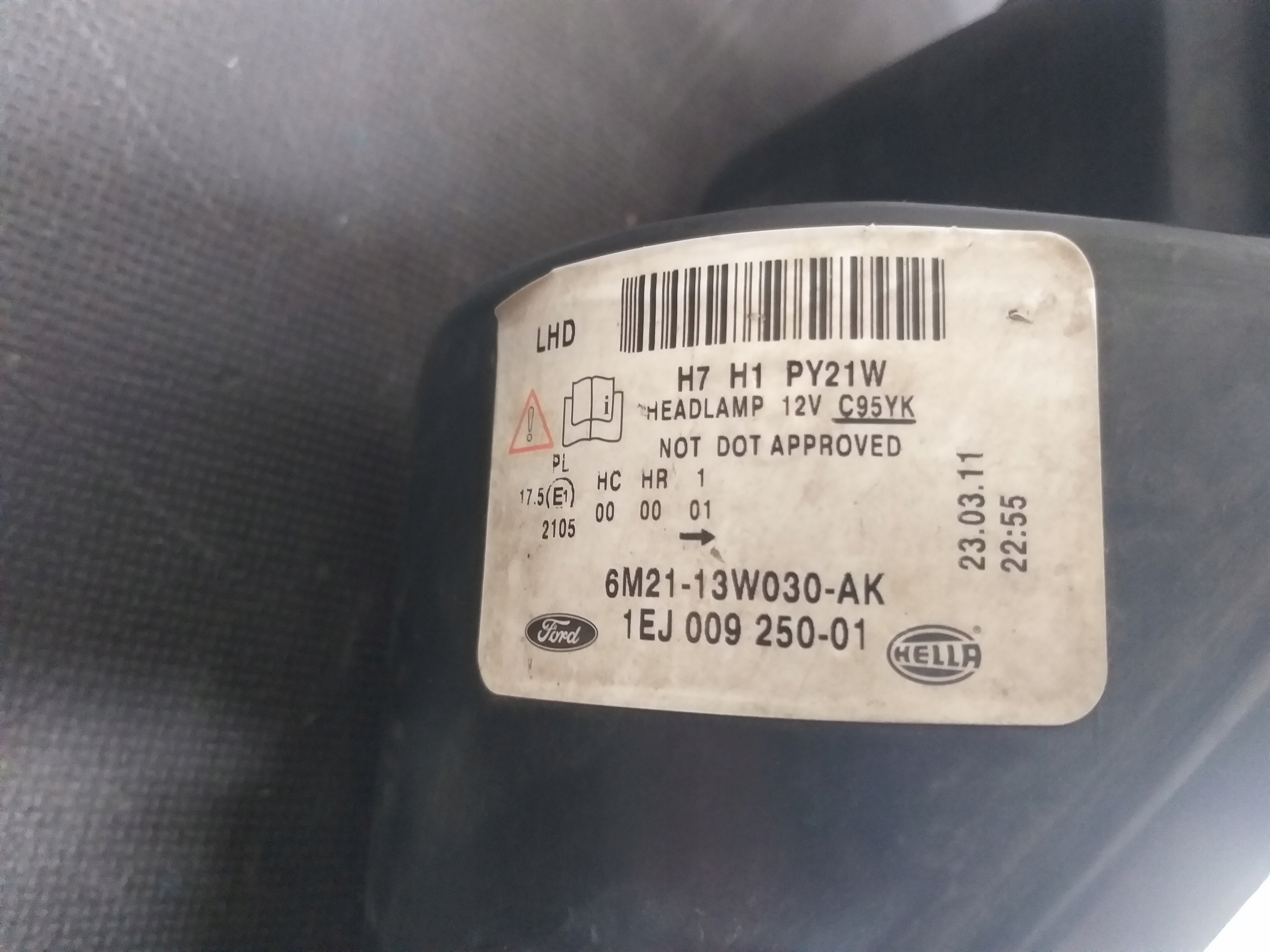 LIGHT FRONT LEFT FORD S MAX GALAXY 06-10