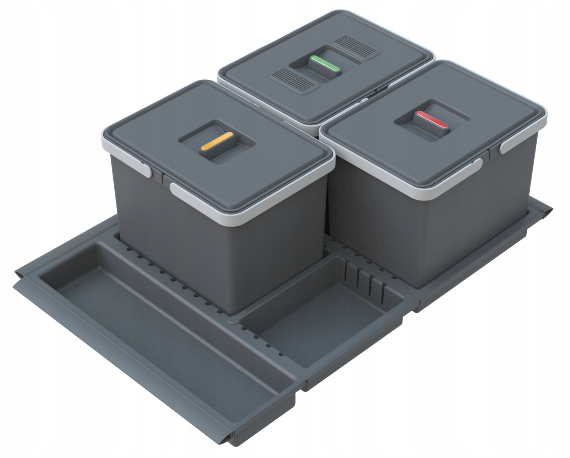 Kosz na śmieci do szuflady 80 Elletipi sortownik do segregacji 36L 3x12L