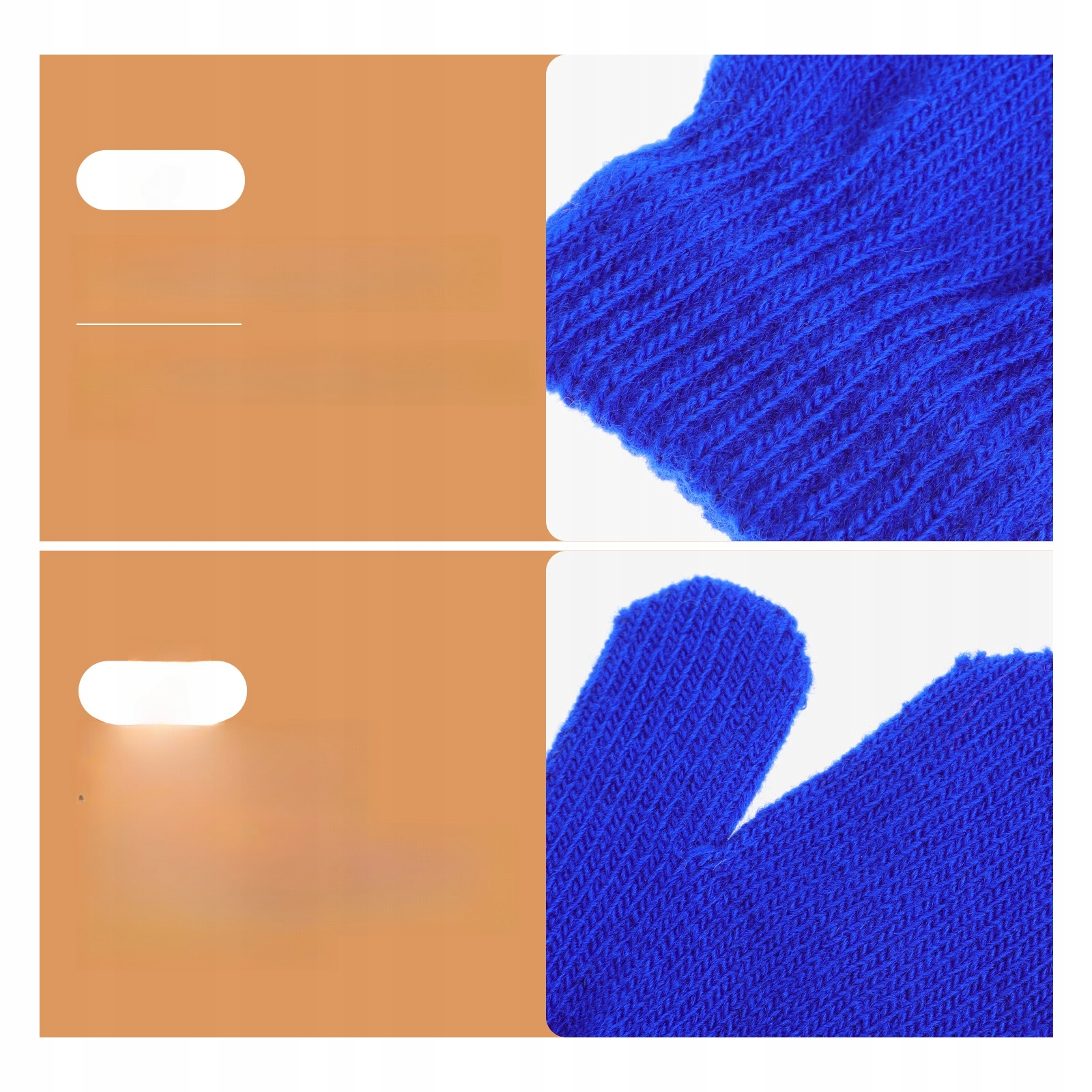 RĘKAWICZKI DLA DZIECI CIEPŁE ZIMOWE RĘKAWICZKI DZIECIĘCE DZIANINA Materiał dominujący akryl