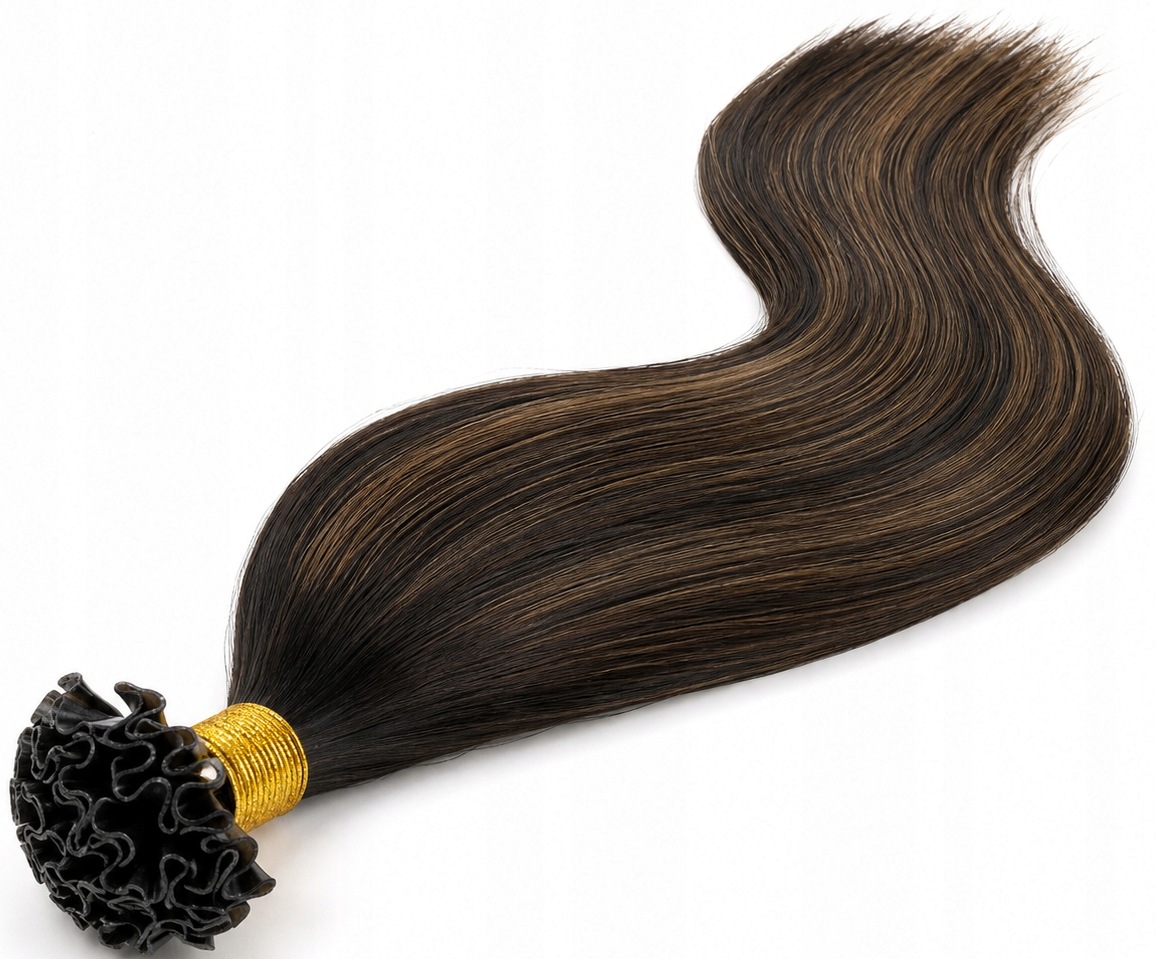 Laavoo Włosy Keratynowe U Tip Ombre #2/8/2 50G 50CM Naturalne Remy