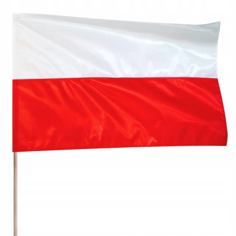 Flaga Narodowa Polski 112x70cm Biało Czerwona Z Drzewcem 120cm Patriotyczna