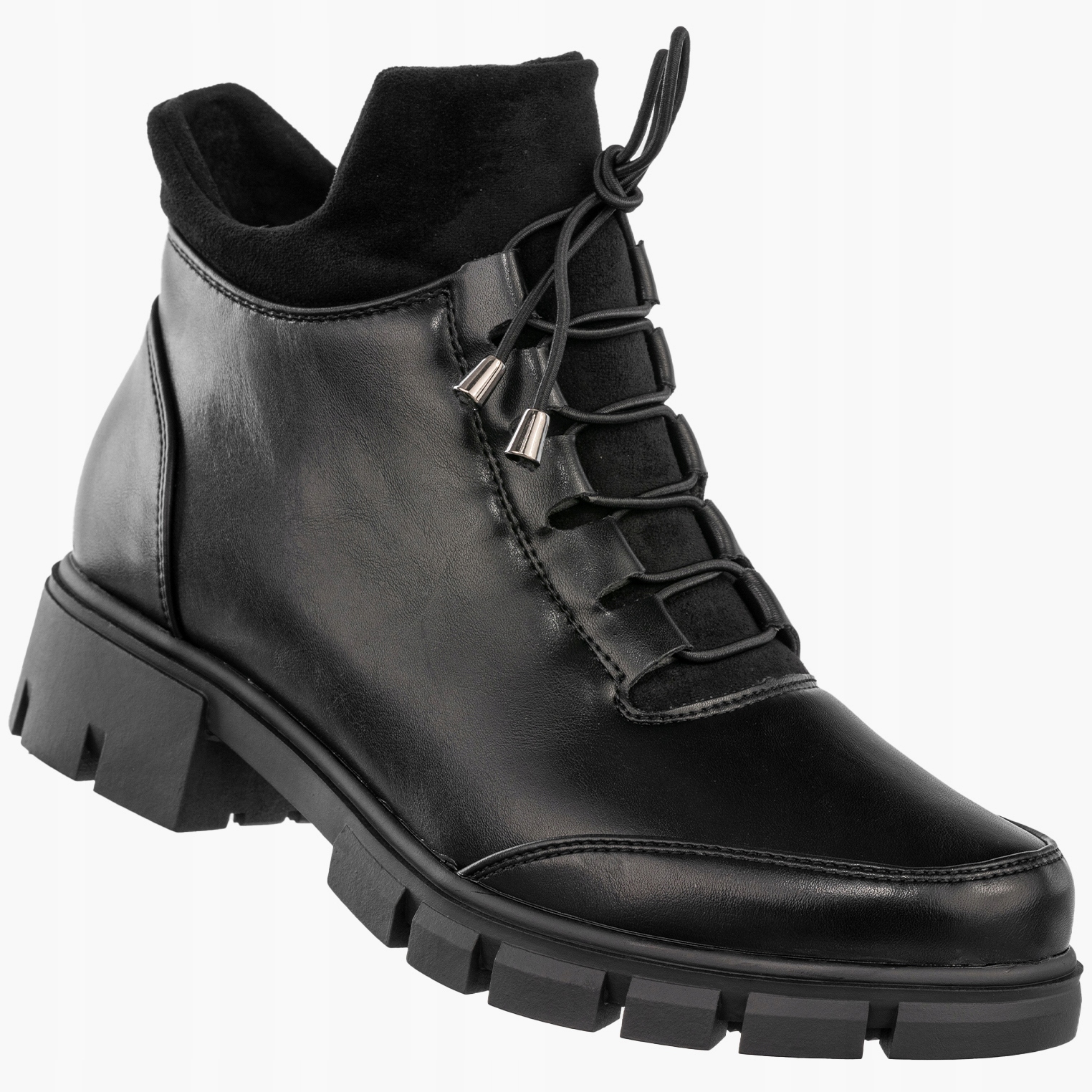 Dámské Kotníkové Boty ekokůže, zateplené, pohodlné, Jezzi RMR23123-12, černé vel. 37