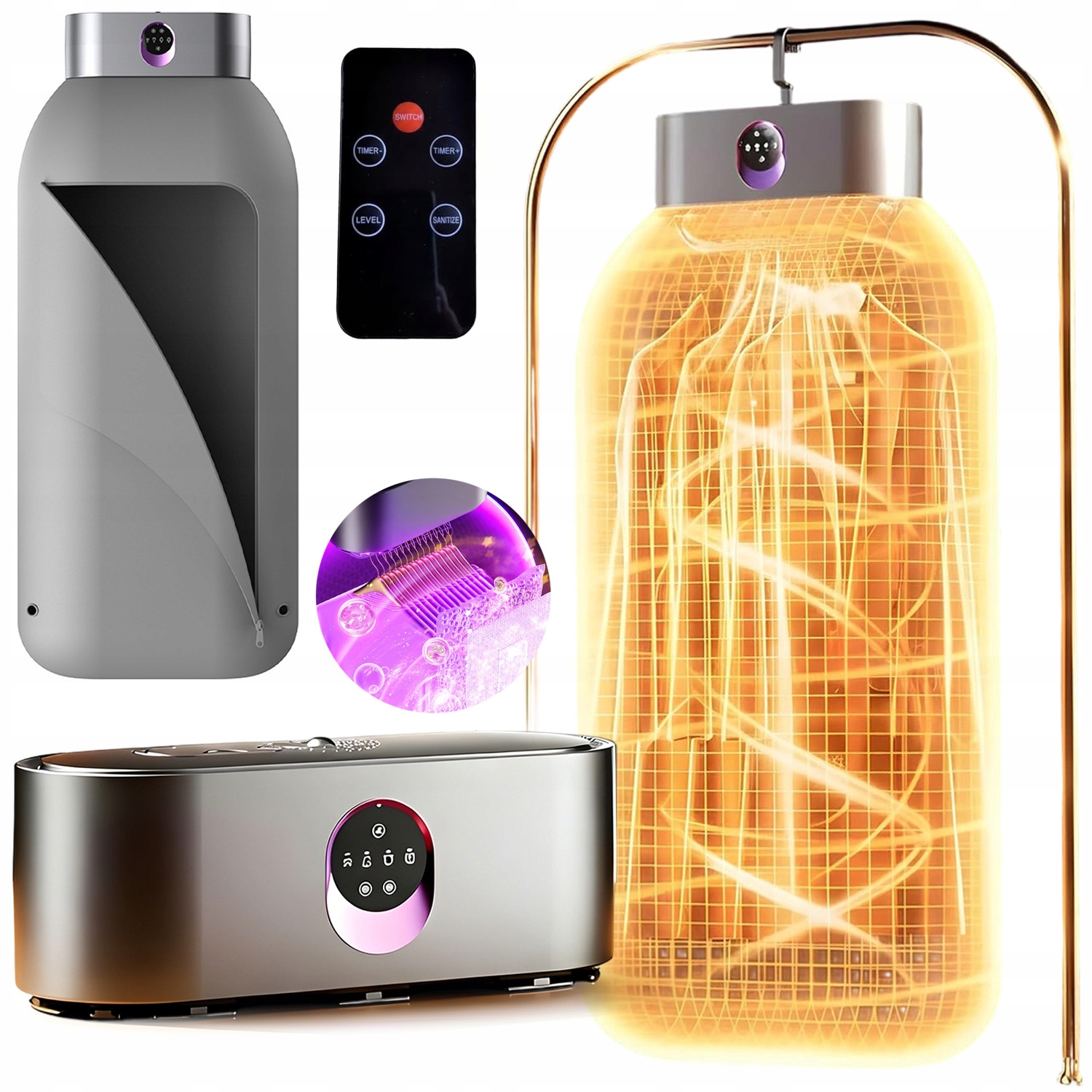 Levně Elektrický Sušák Na Prádlo Mini, Přenosný A Domácí, 600 W, Možnost Chronometrování