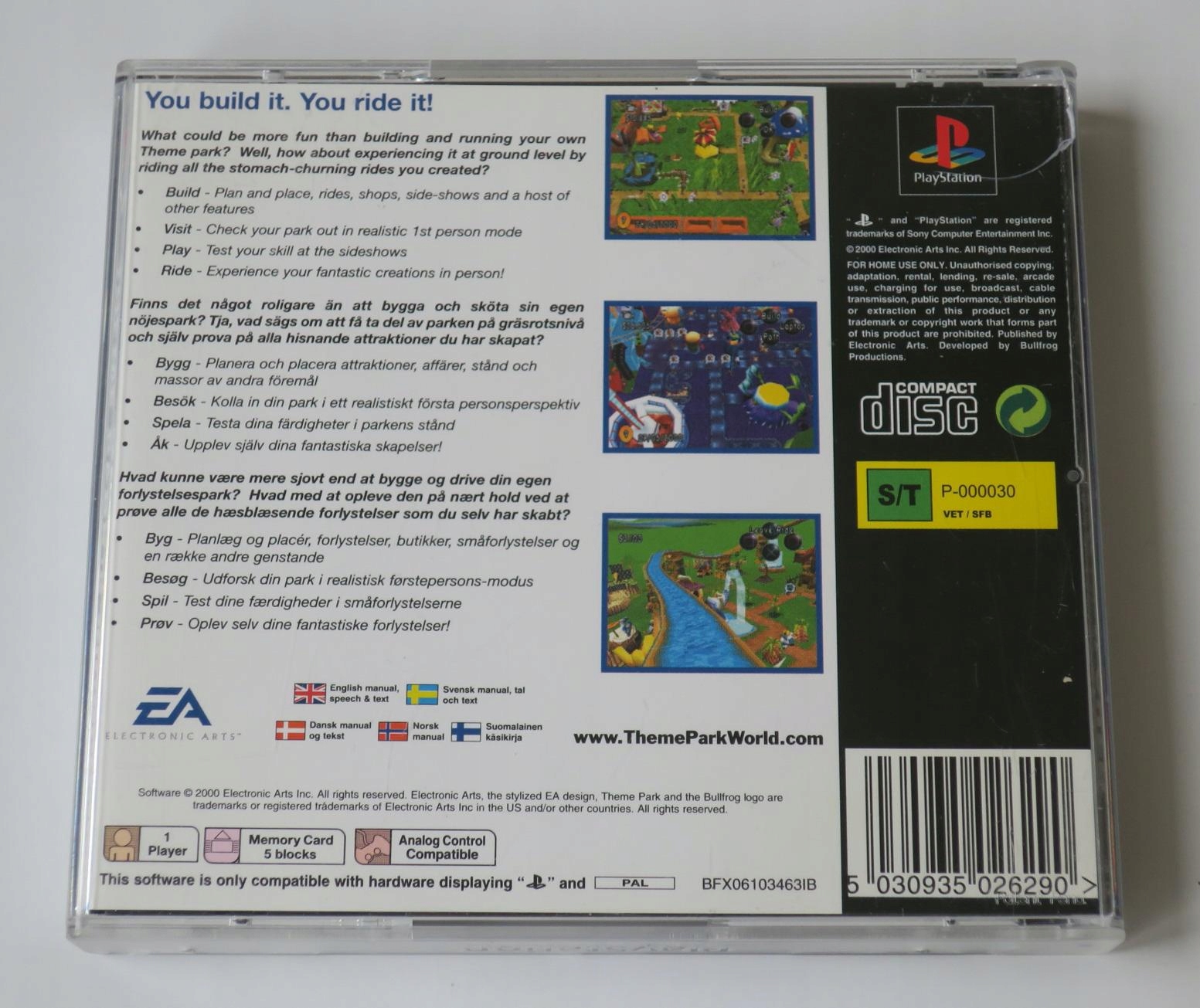 PS1 GRA THEME PARK WORLD PLAYSTATION 1 PSX Tytuł THEME PARK WORLD CLASSICS