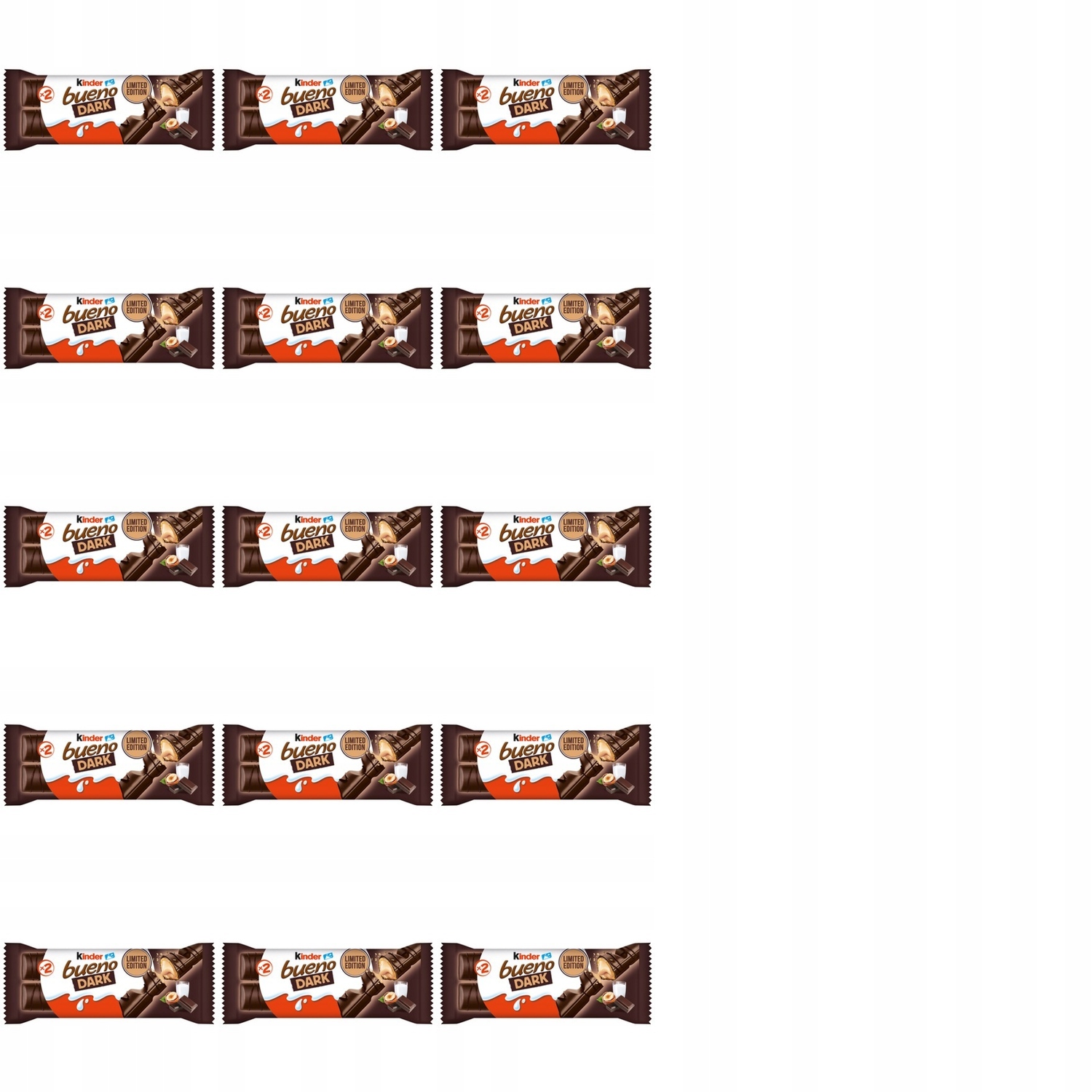 Levně 15 x 43 g Kinder Bueno dark limitovaná edice Půlka Kartonu