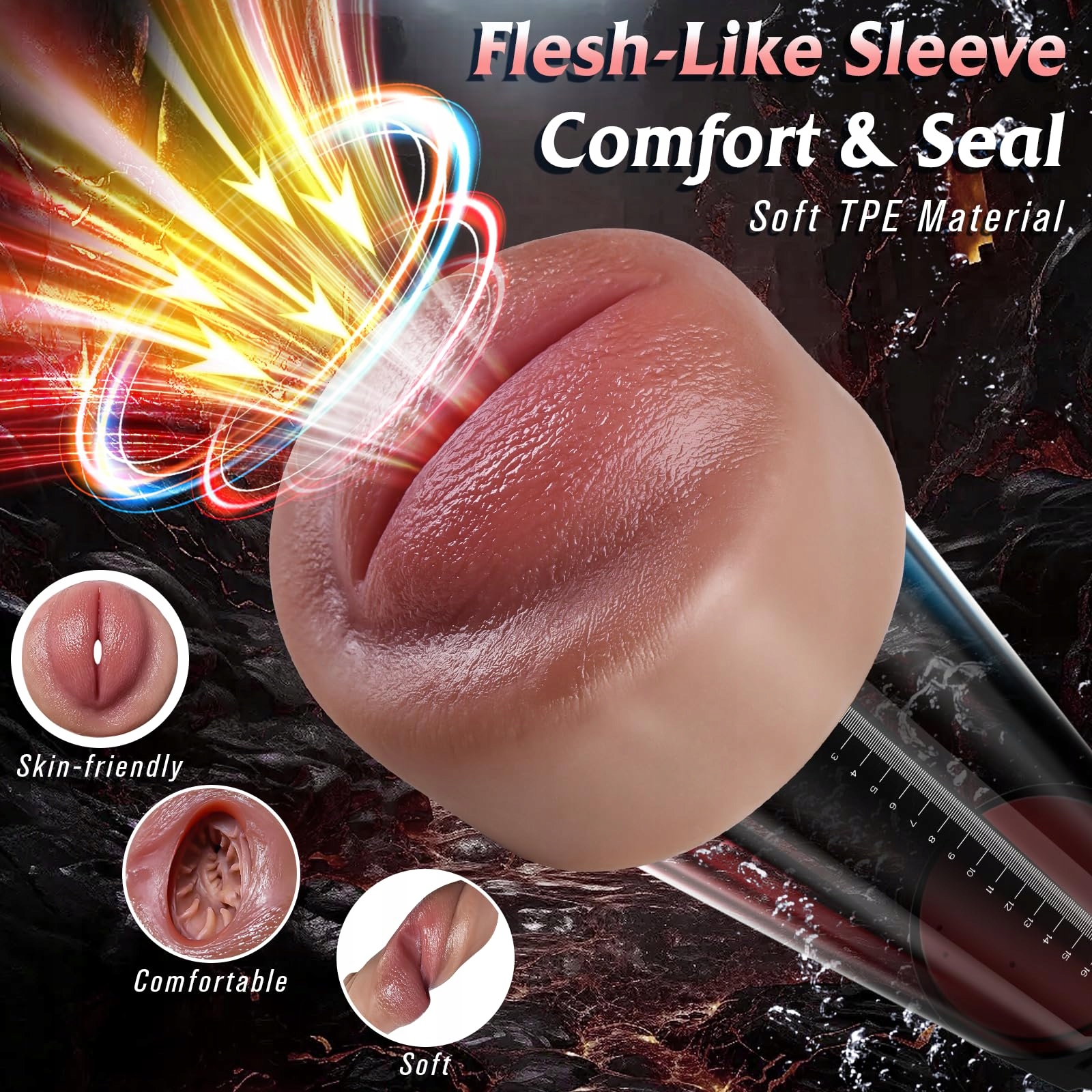 ELECTRIC MASTURBATOR Pompka Erekcyjna Dla Mężczyzn Z 5 Trybami Ssania — miniatura 6