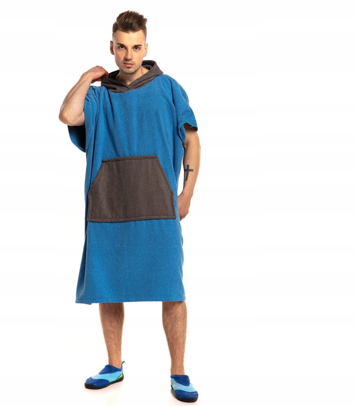 Pánské pončo z bavlněného froté sauna