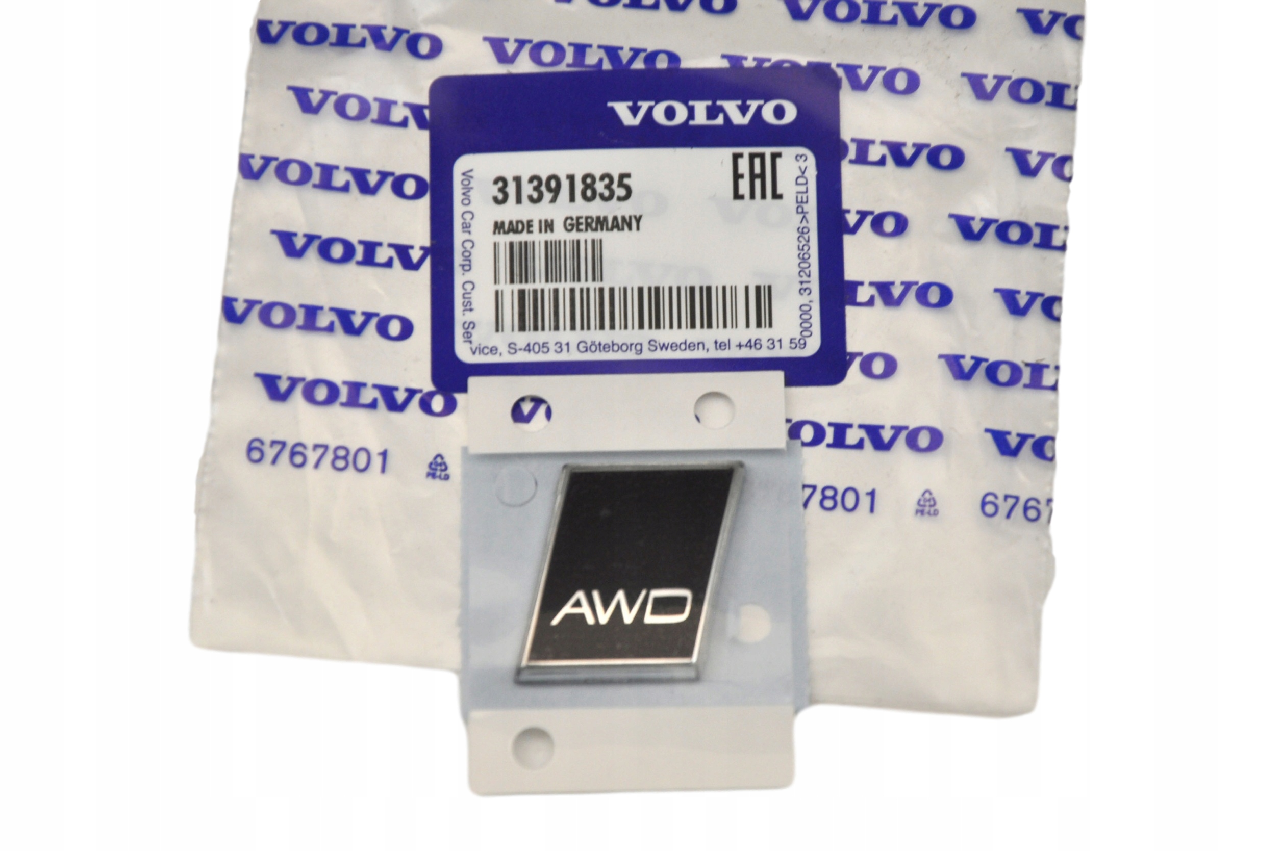 Volvo S80 V70 XC70 Awd emblém na zadnú klapku Oe 31391835