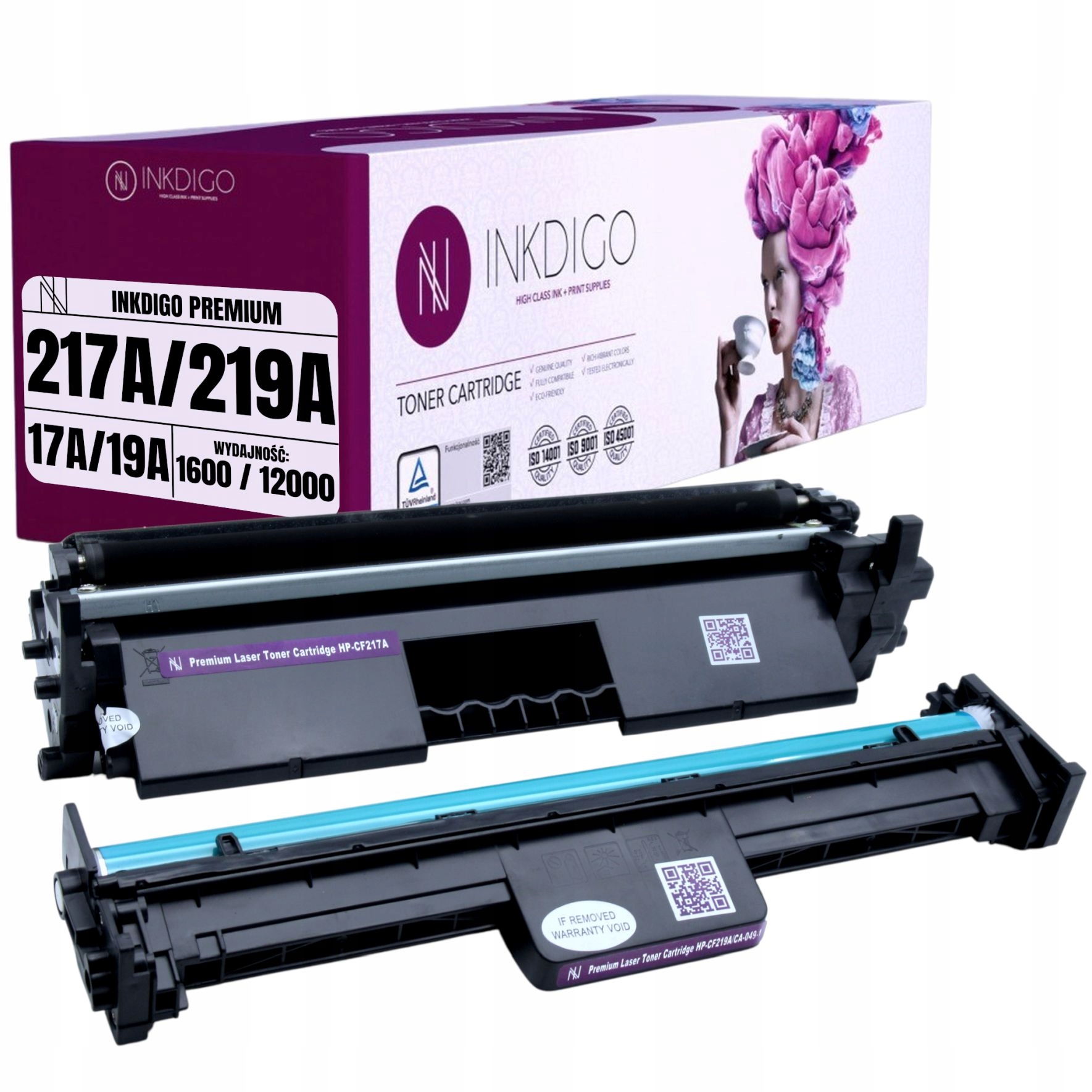 CF217A CF219A TONER+BĘBEN ZAMIENNIK DO DRUKARKI HP LASERJET M102 M130 M132