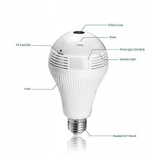 Kamera IP WiFi monitoring 360 w żarówce LED audio ŻARÓWKA NA ŻYWO żarówka Model kamera żarówka