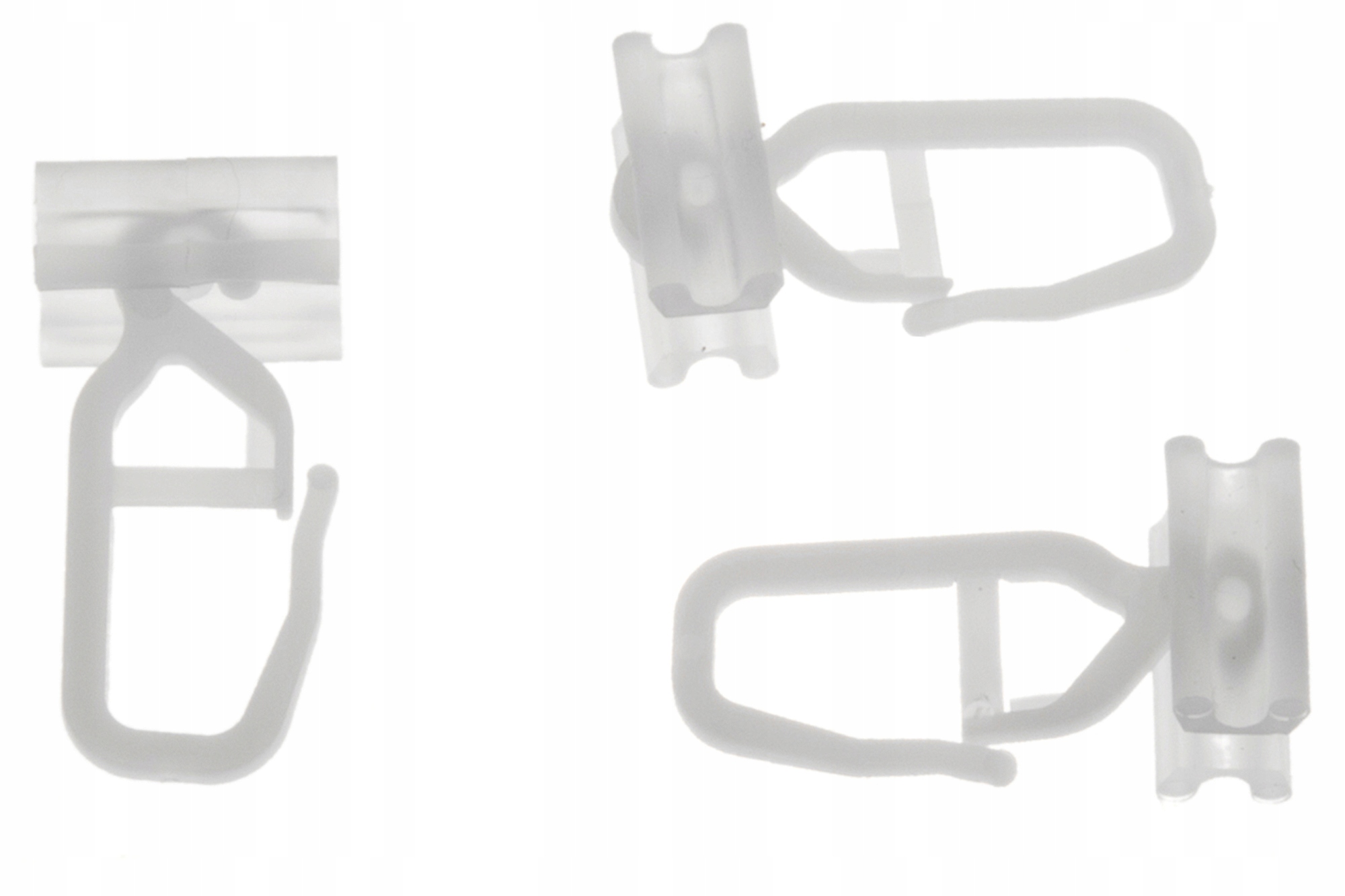 Špendlíky bílé se skluznicí pro hliníkovou lištu 1000 ks na záclonové záclony