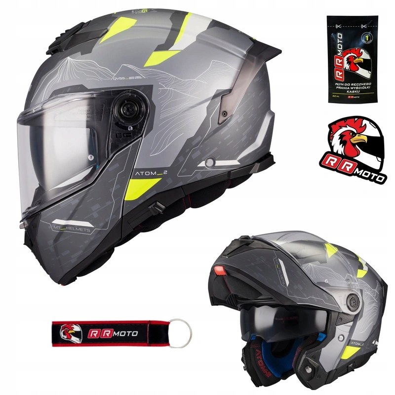 Motocyklová prilba Mt Atom 2 Sv Highlands Silver/grey strieborná šedá Darčeky