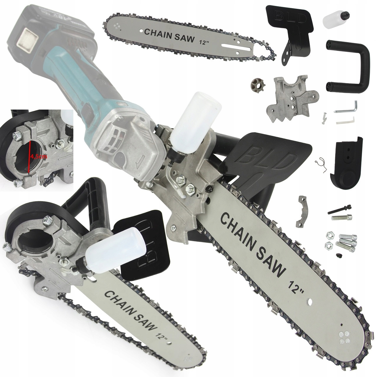 Przystawka SZLIFIERKI KĄTOWEJ PIŁA ŁAŃCUCHOWA 12''