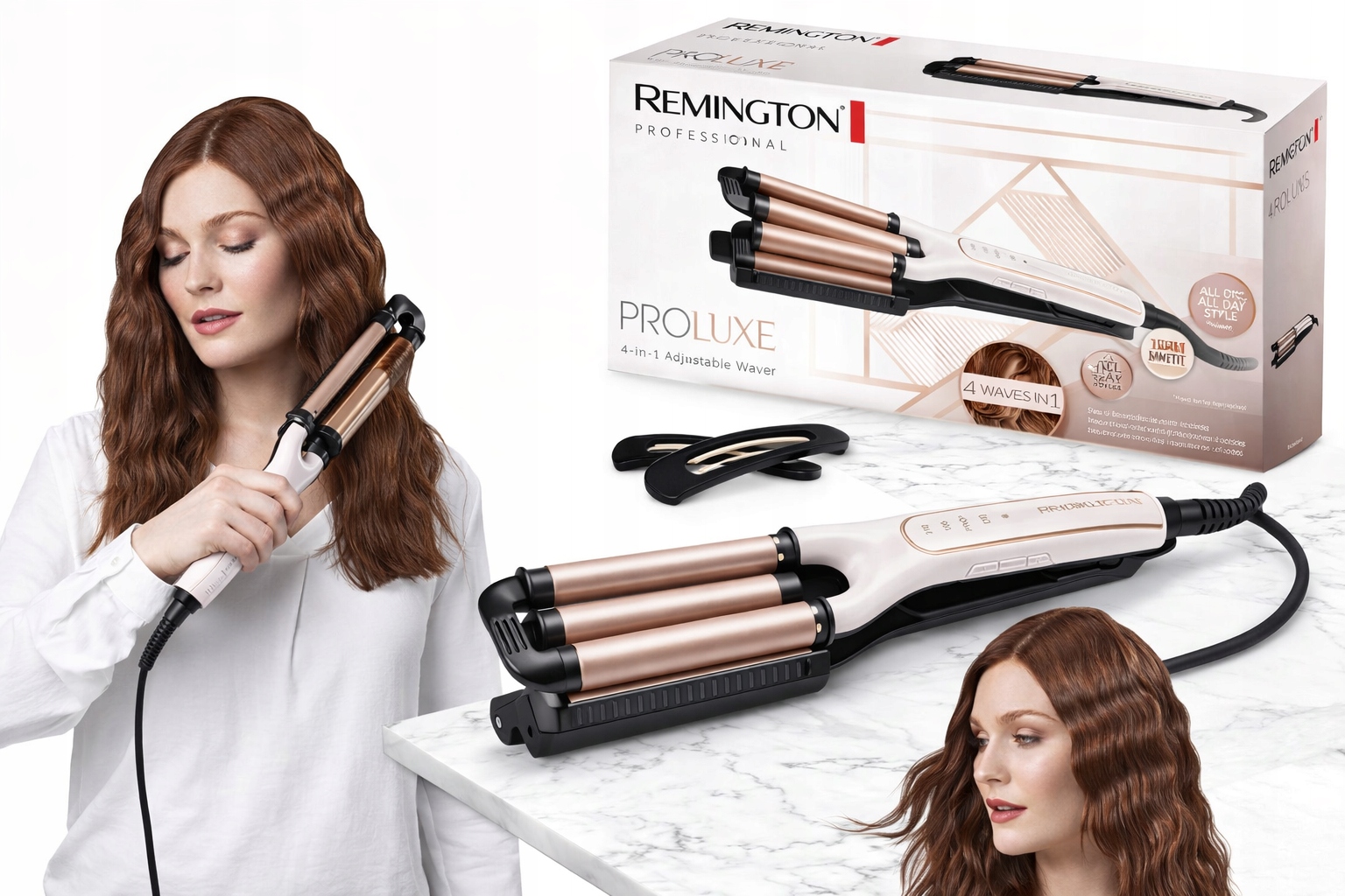 Falownica Do Włosów Remington CI91AW Proluxe Termoloki 4w1 OptiHeat 4 Fale