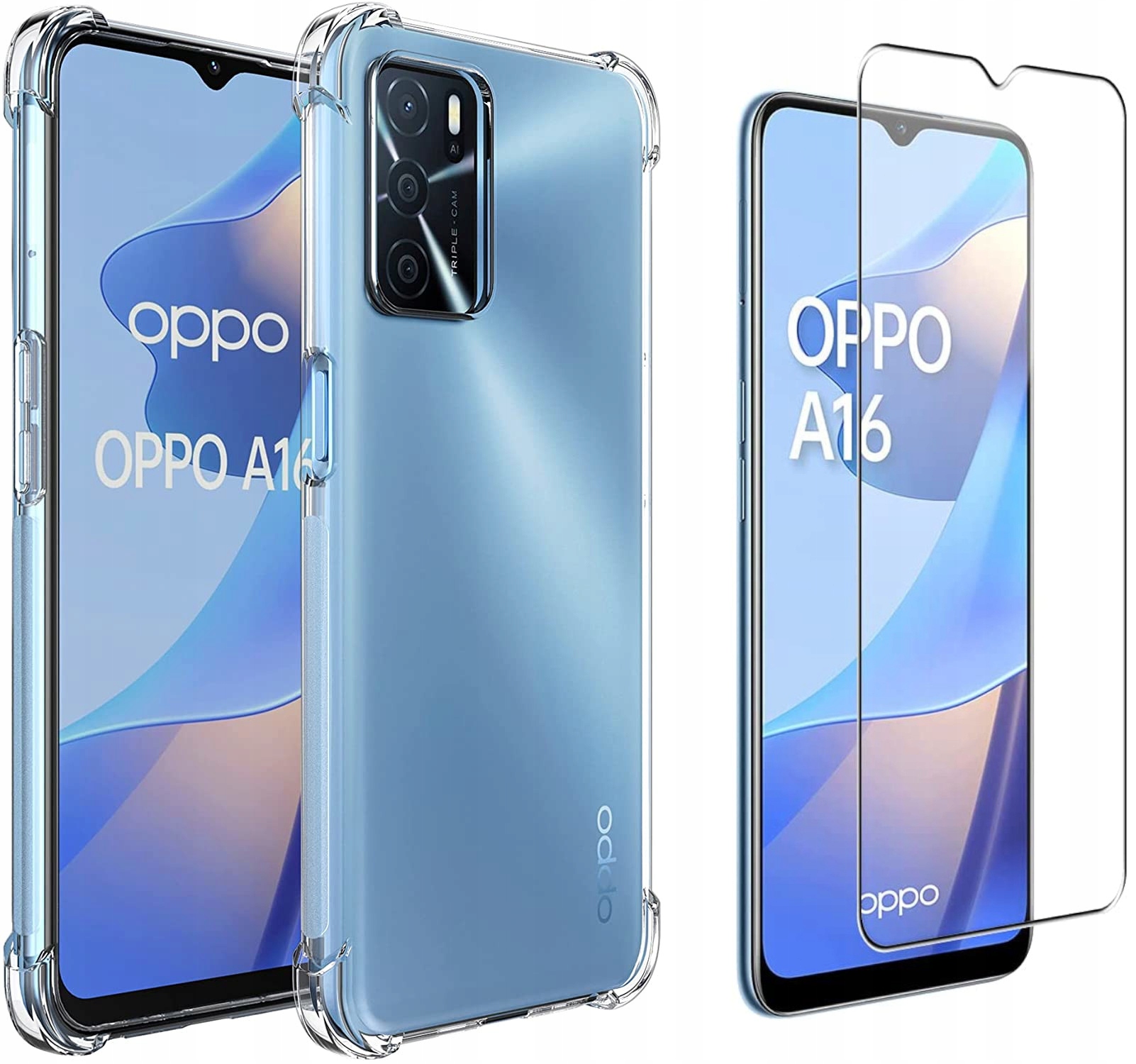 

Etui Pancerne A-shock 9D Case do Oppo A16 Szkło