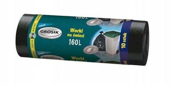

Worki Na Śmieci 160l 10szt Grosik