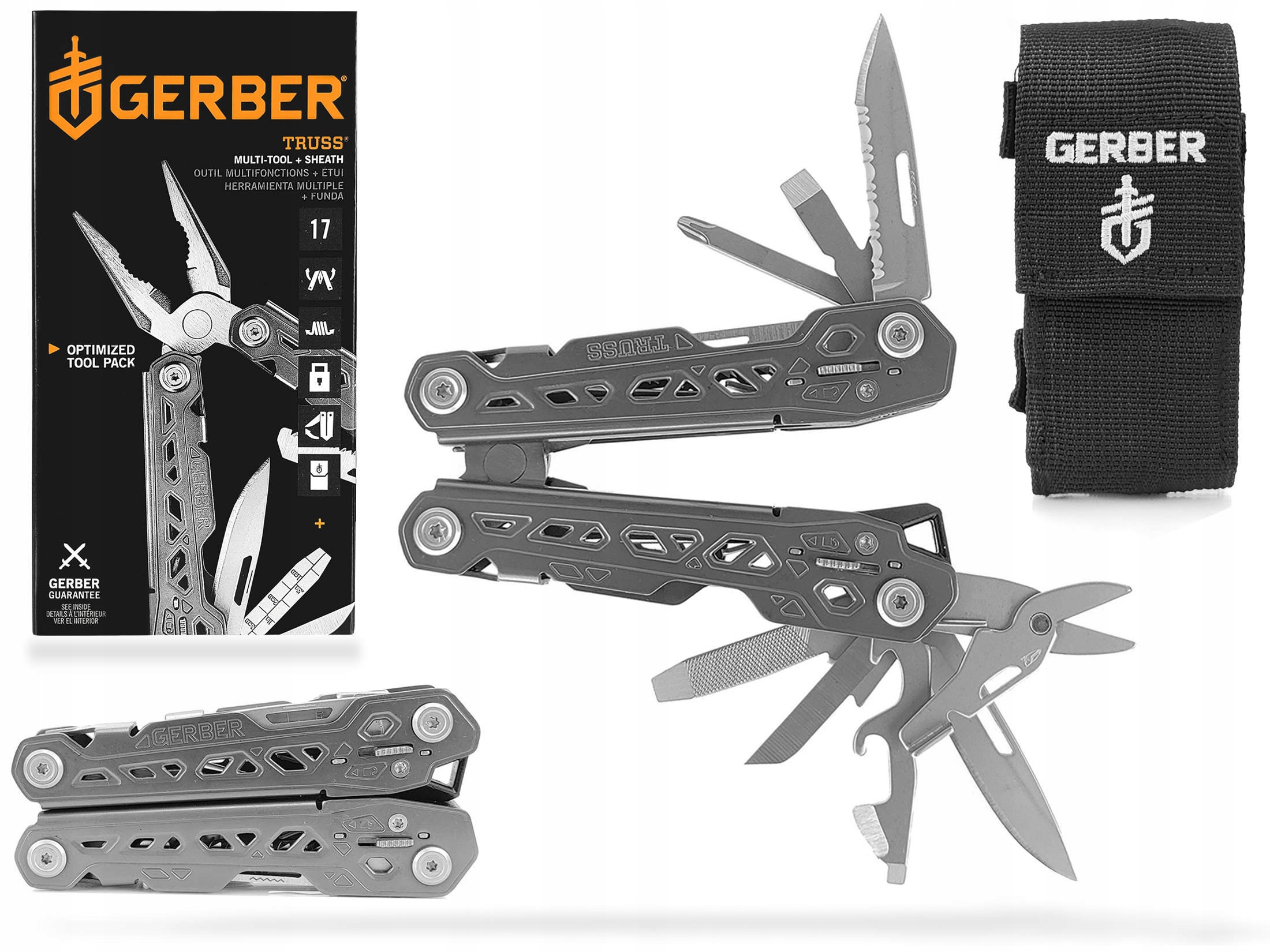 Narzędzie wielofunkcyjne uultitool Gerber Truss 15 narzędzi etui do pasa