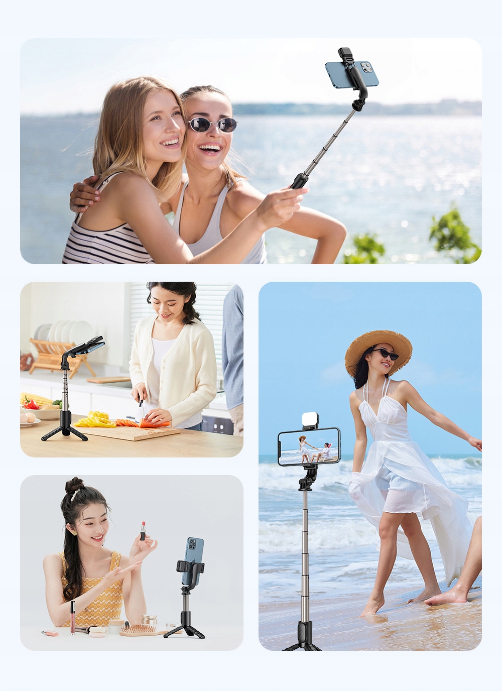 Kijek selfie stick do telefonu Mcdodo Tripod statyw Bluetooth czarny Kolor czarny