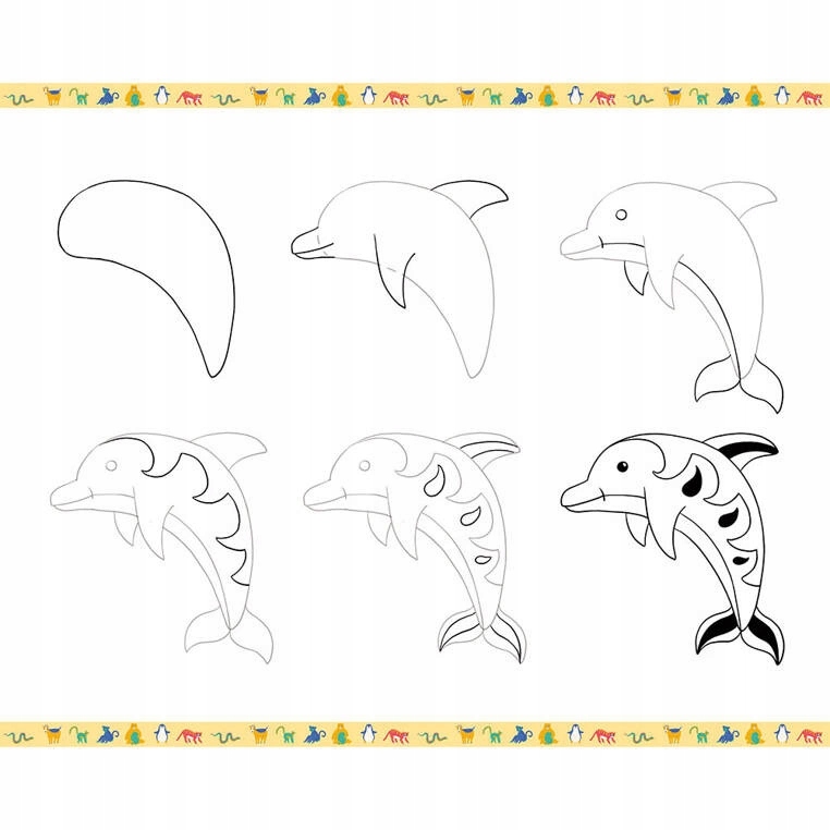 Zestaw kreatywny Rysowanie krok po kroku Zwierzęta dla dzieci 6 lat+, Janod Głębokość produktu 1.5 cm