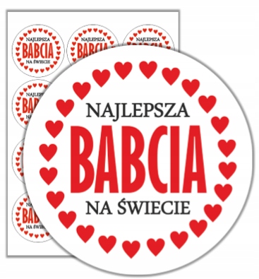 

Naklejki na Dzień Babci (60mm, 12 szt.)