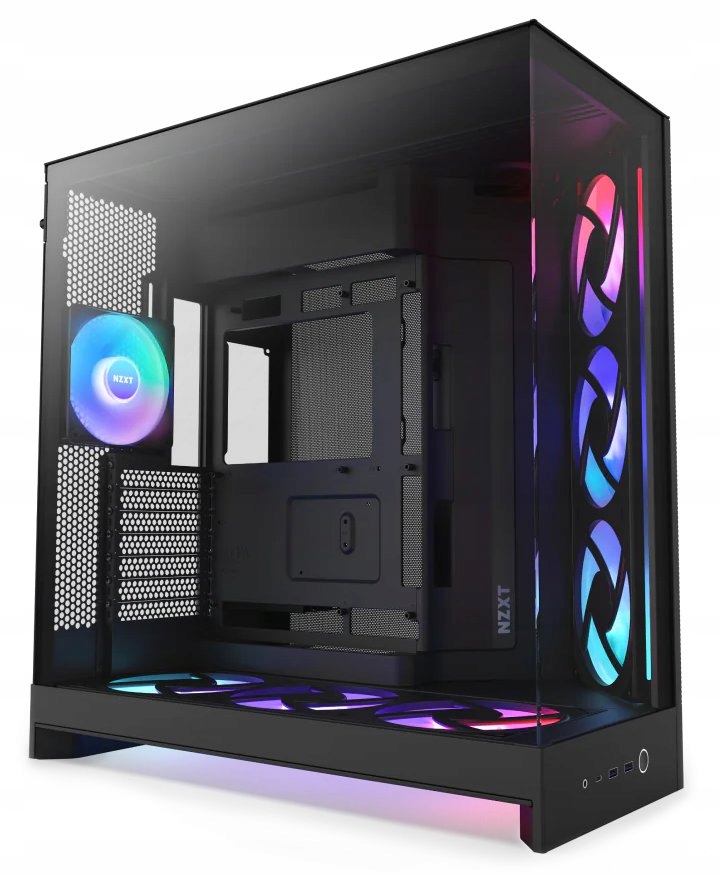 Nzxt skříň H9 Flow Rgb+ dvoukomorová Atx 2x140 mm Rgb fan 1x120 Rgb fan