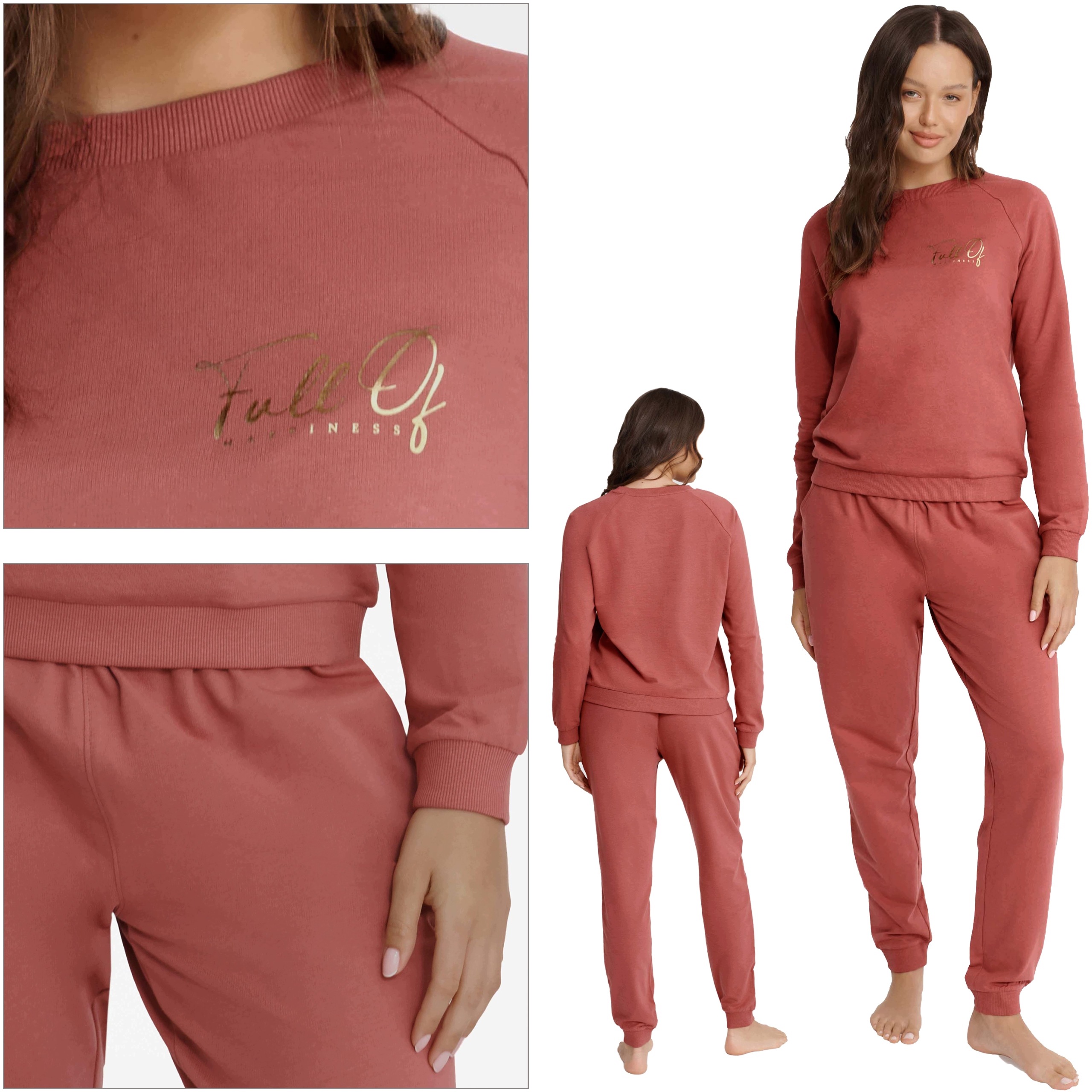 Henderson Ladies dámské dlouhé pyžamo Glam jz23 40937 růžové XXL
