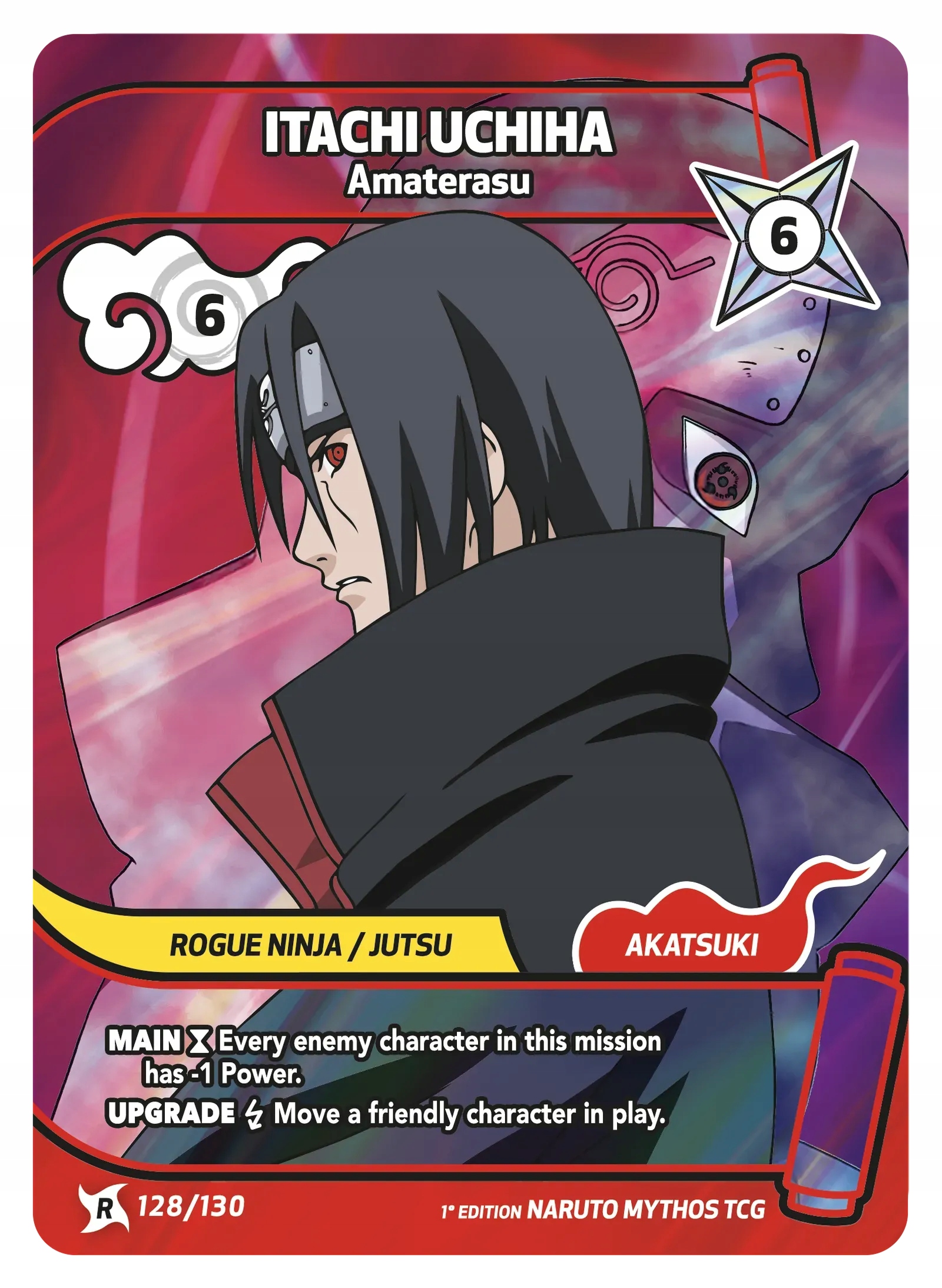 その他 Naruto Mythos TCG Itachi Uchiha 128/130 Naruto Mythos TCG - Itachi Uchiha Amaterasu (128/130) - Rare HOLO