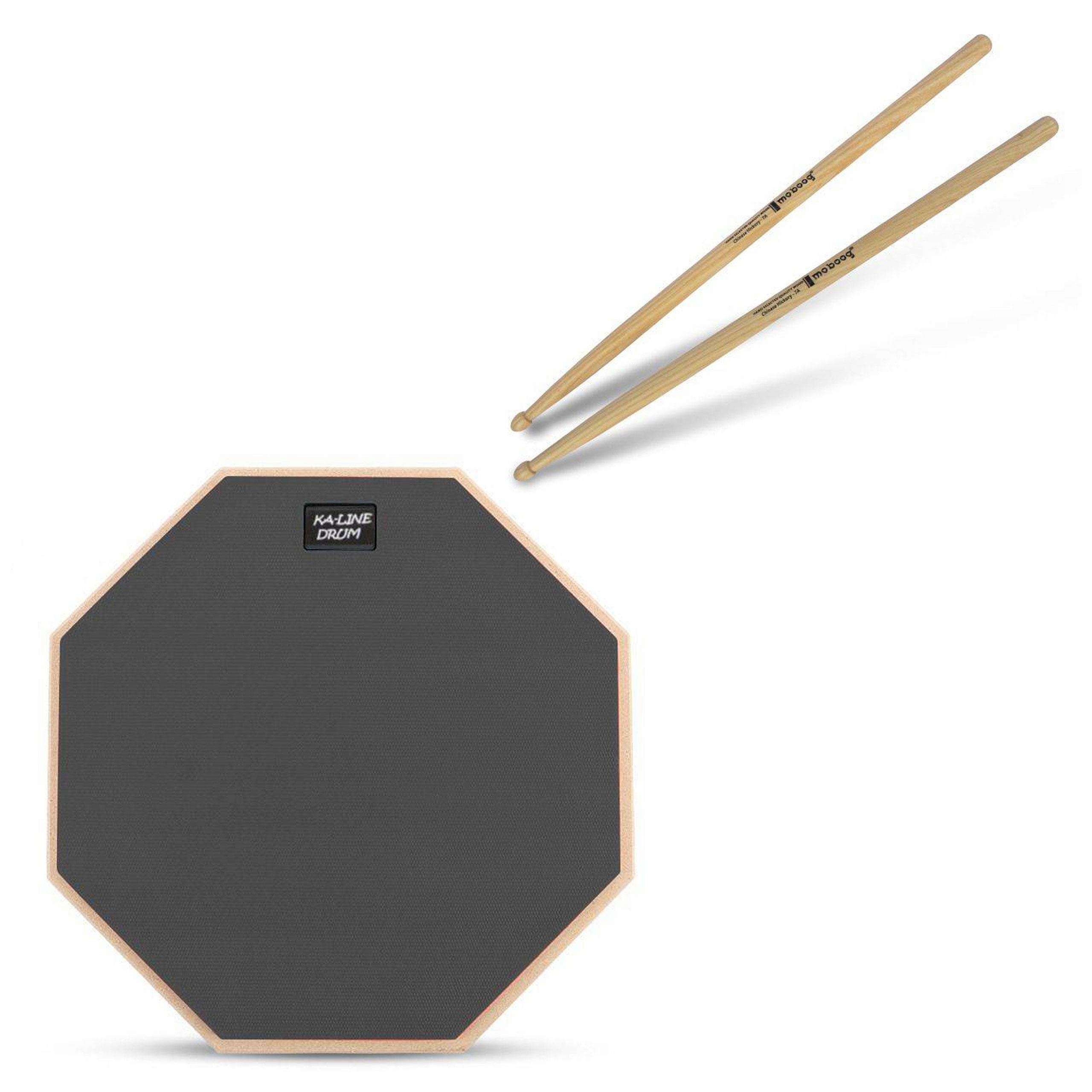 DUŻY PAD PERKUSYJNY PPM100 12" 30CM CZARNY + PAŁKI MOOBOG 7A SUPER ZESTAW