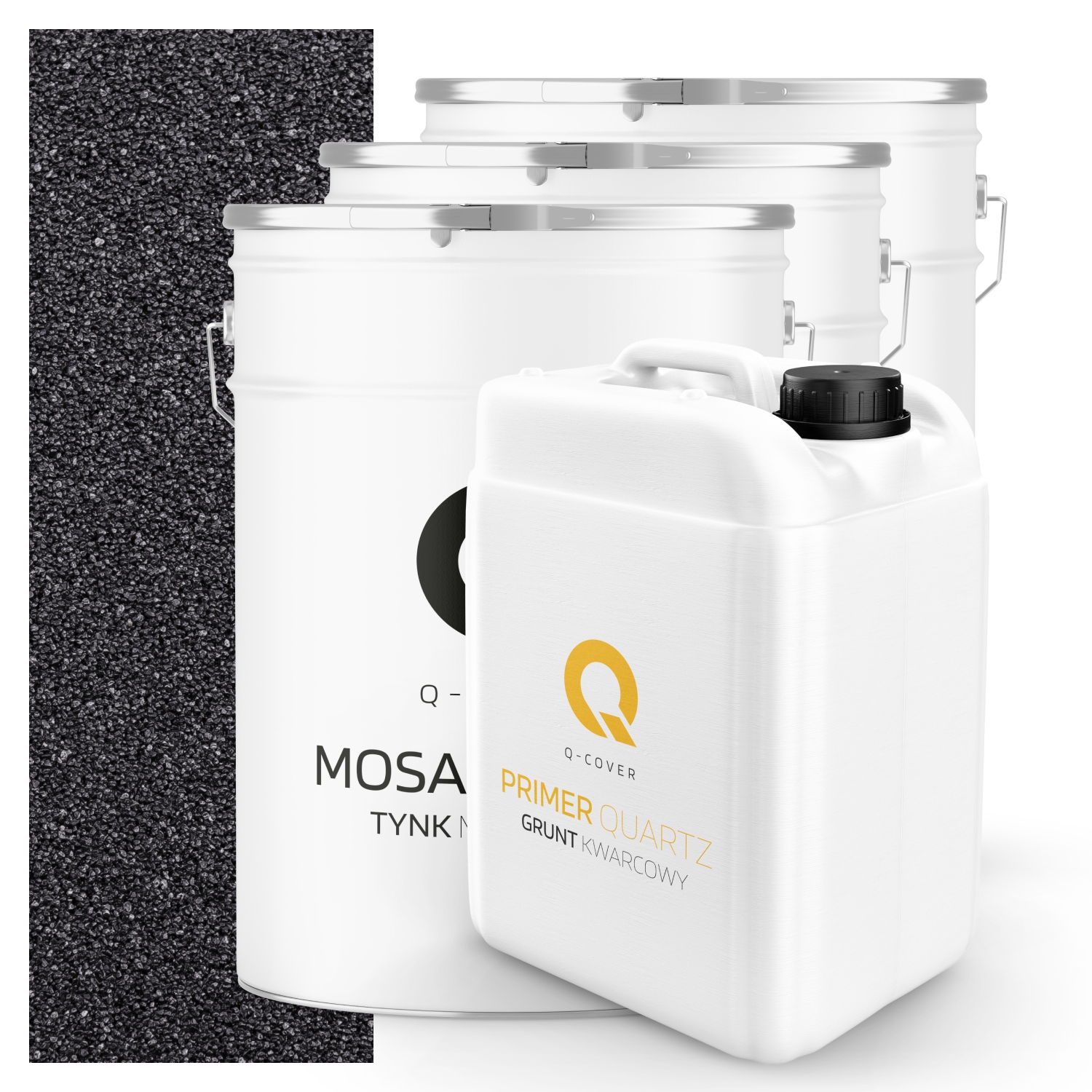 Mozaiková Omítka Černá M12 Pryskyřičná Ozdobná Vnější 3 x 25 kg Půda 20 m2