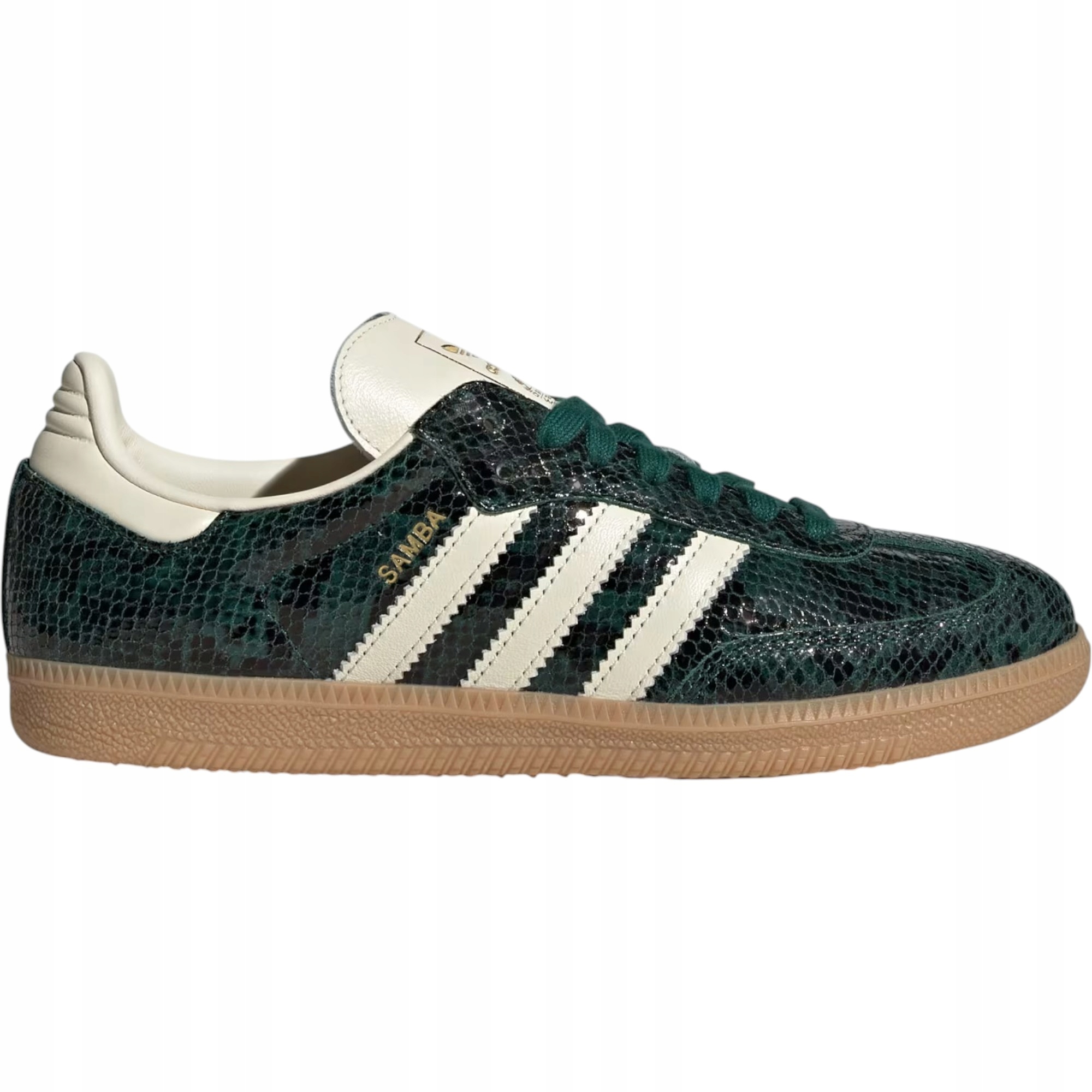 Unisexové boty Adidas Samba Og JR8848 zelené, černé, kožené retro, velikost 42