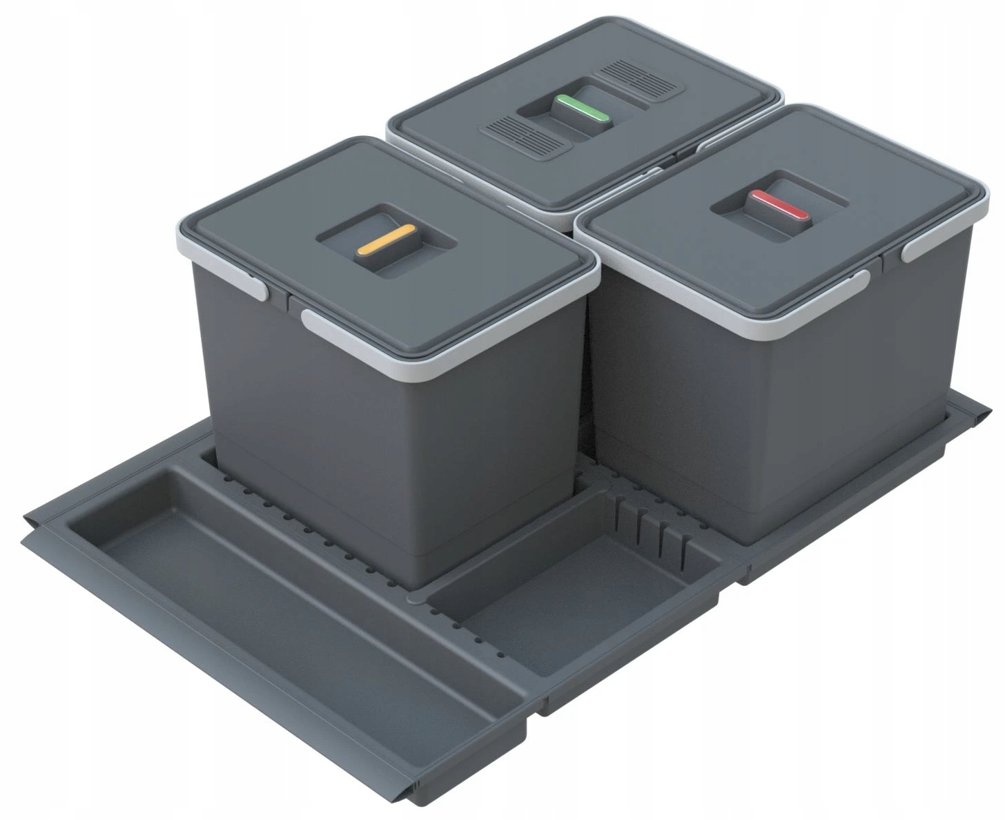 Vstavaný odpadkový kôš Elletipi Metropolis výsuvný, 15+15+15 L, PTC28 080