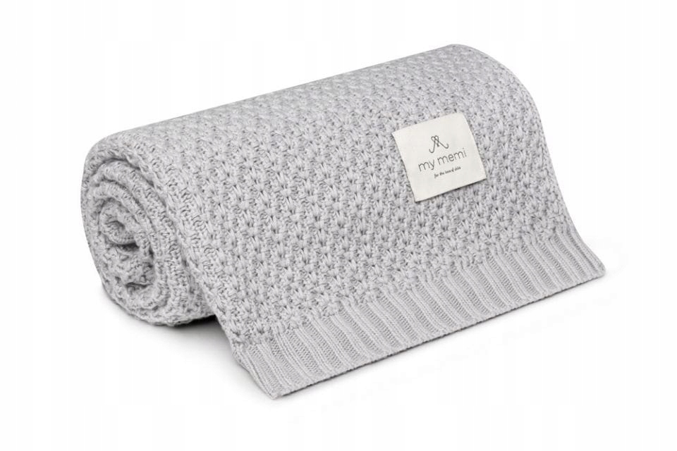 MY MEMI KOCYK BAMBUSOWY CHAIN LIGHT GREY 80X100