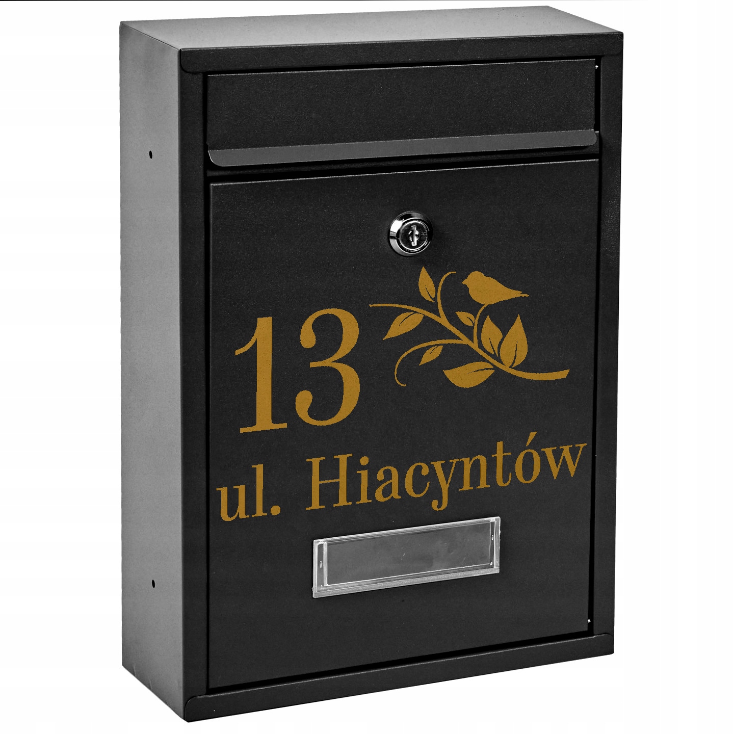 Poštovní Schránka Na Dopisy Černá Zlatý Vzor Nápis Schránka S Nápisem