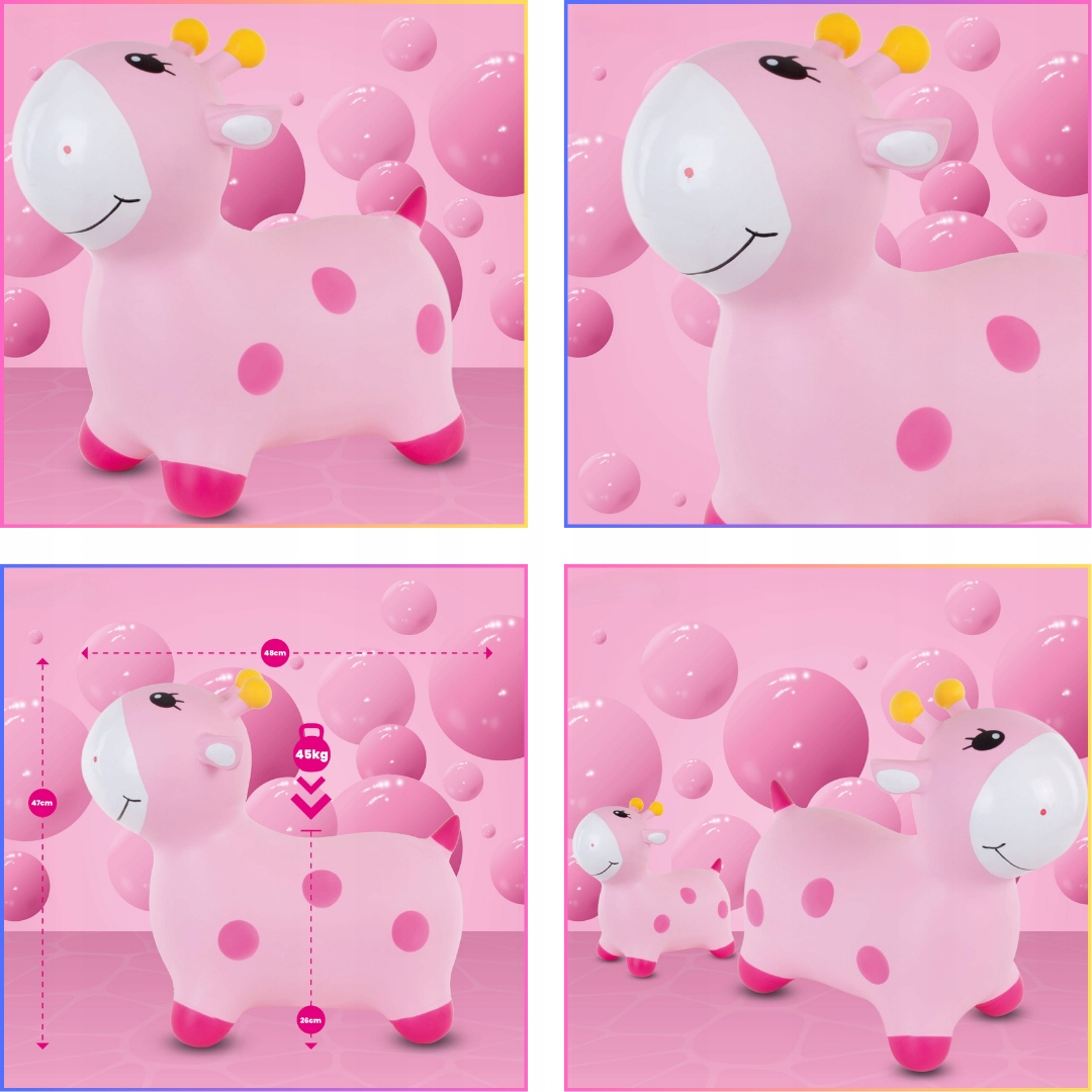 Skoczek Gumowy Różowa Żyrafa Żyrafka Dla Dzieci 12m+ Sun Baby Kod producenta 803863