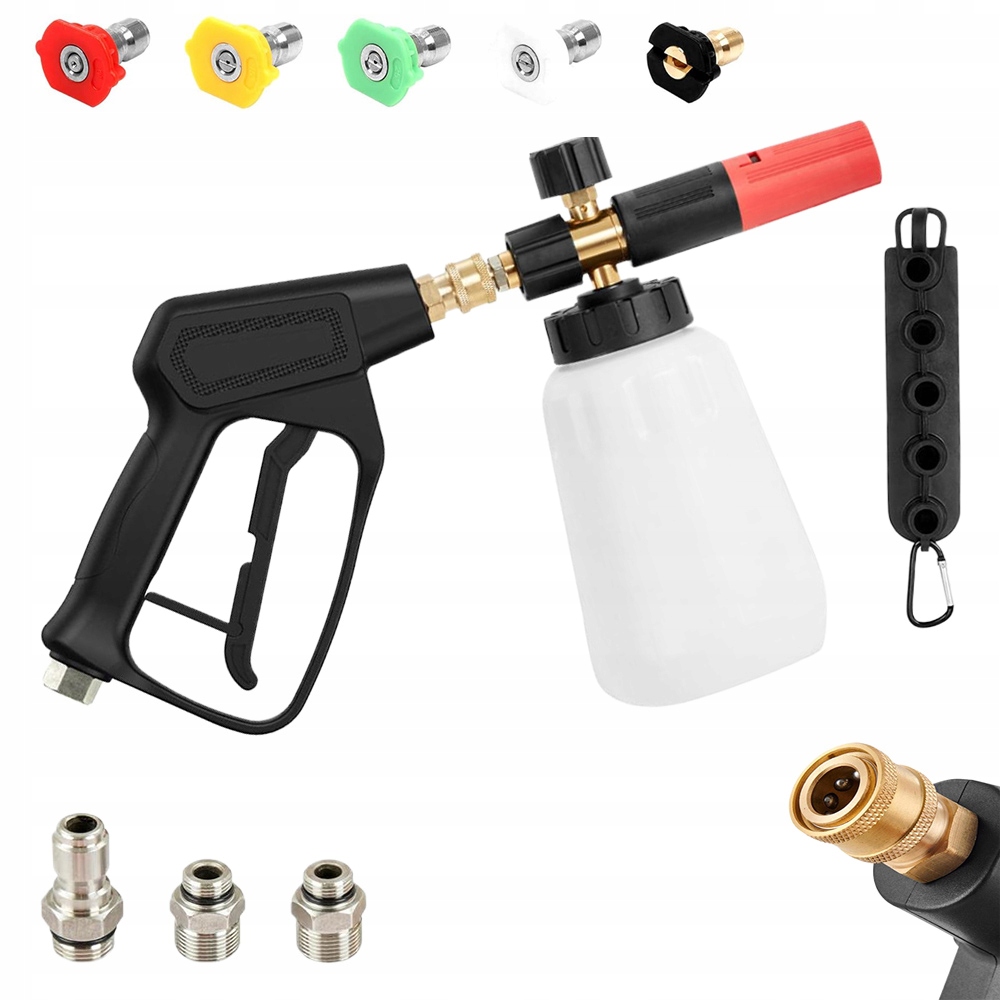 Pěnovačka 1 L S Pistolí A 5 Tryskami Pro Tlakovou Myčku 4000 Psi