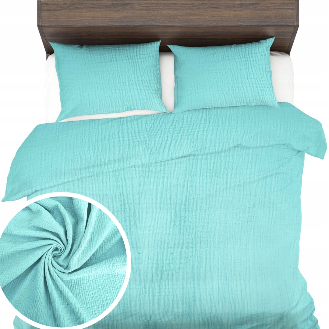 Povlečení Mušelín 160x200+1x70x80 Jemné prodyšné povlečení Přírodní Eko