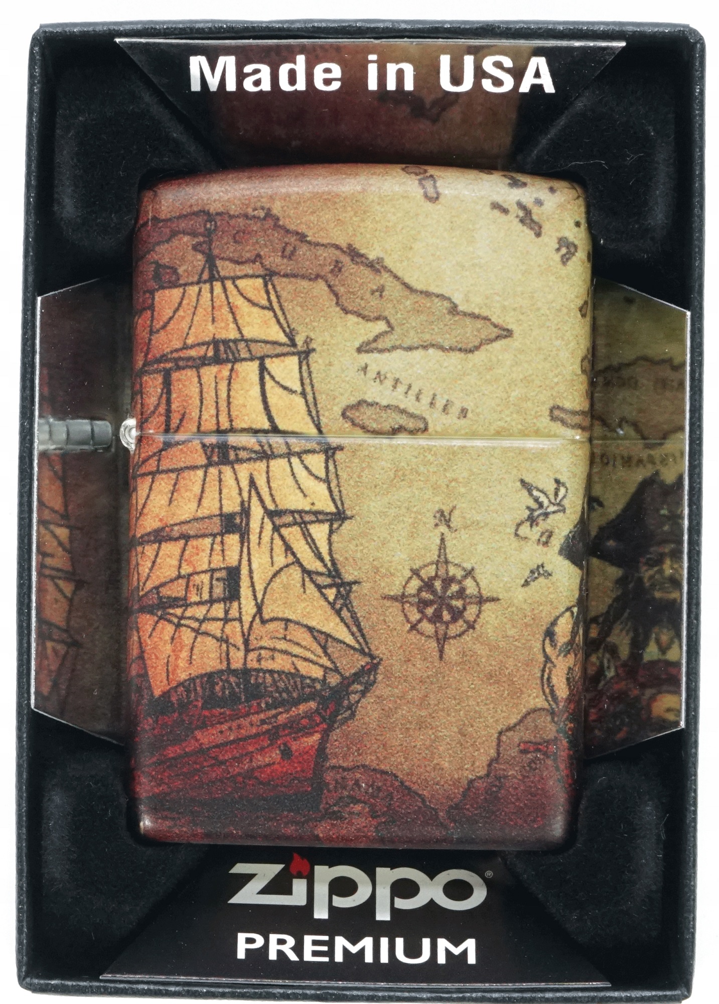 Zestaw ZIPPO Zapalniczka PIRATE SHIP prezentowy*nr1 Stan opakowania oryginalne
