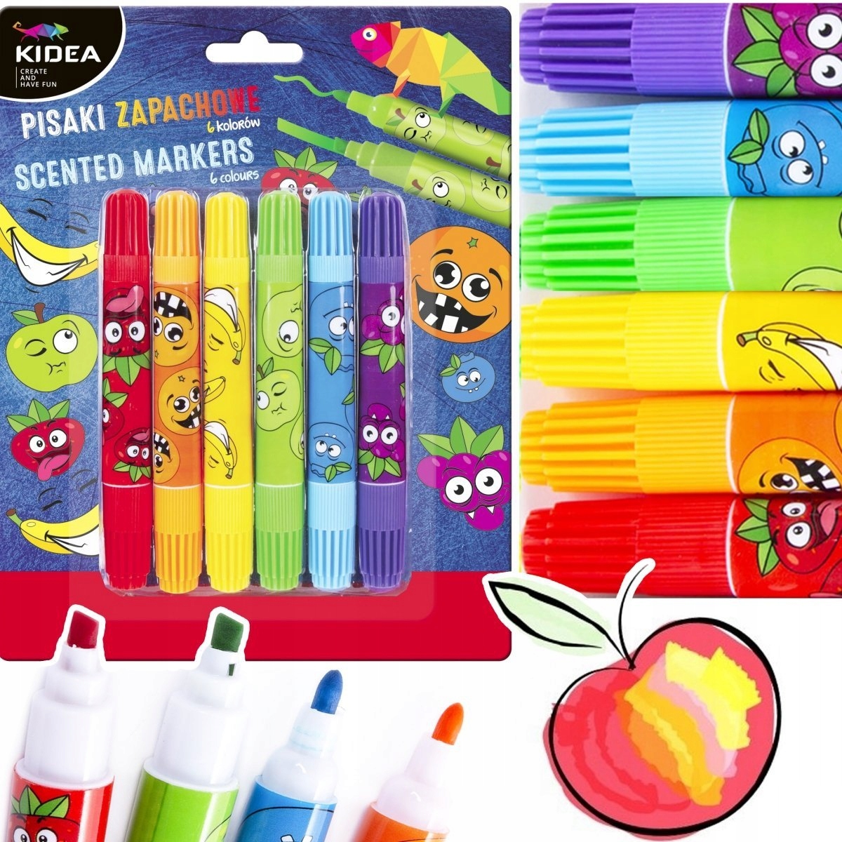 

Kidea Pisaki Flamastry Zapachowe Dwustronne 6 Kol
