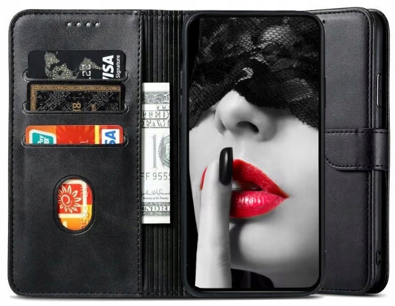 ETUI SKÓRZANE OBUDOWA PORTFEL KABURA do REALME 10 +SZKŁO 9H